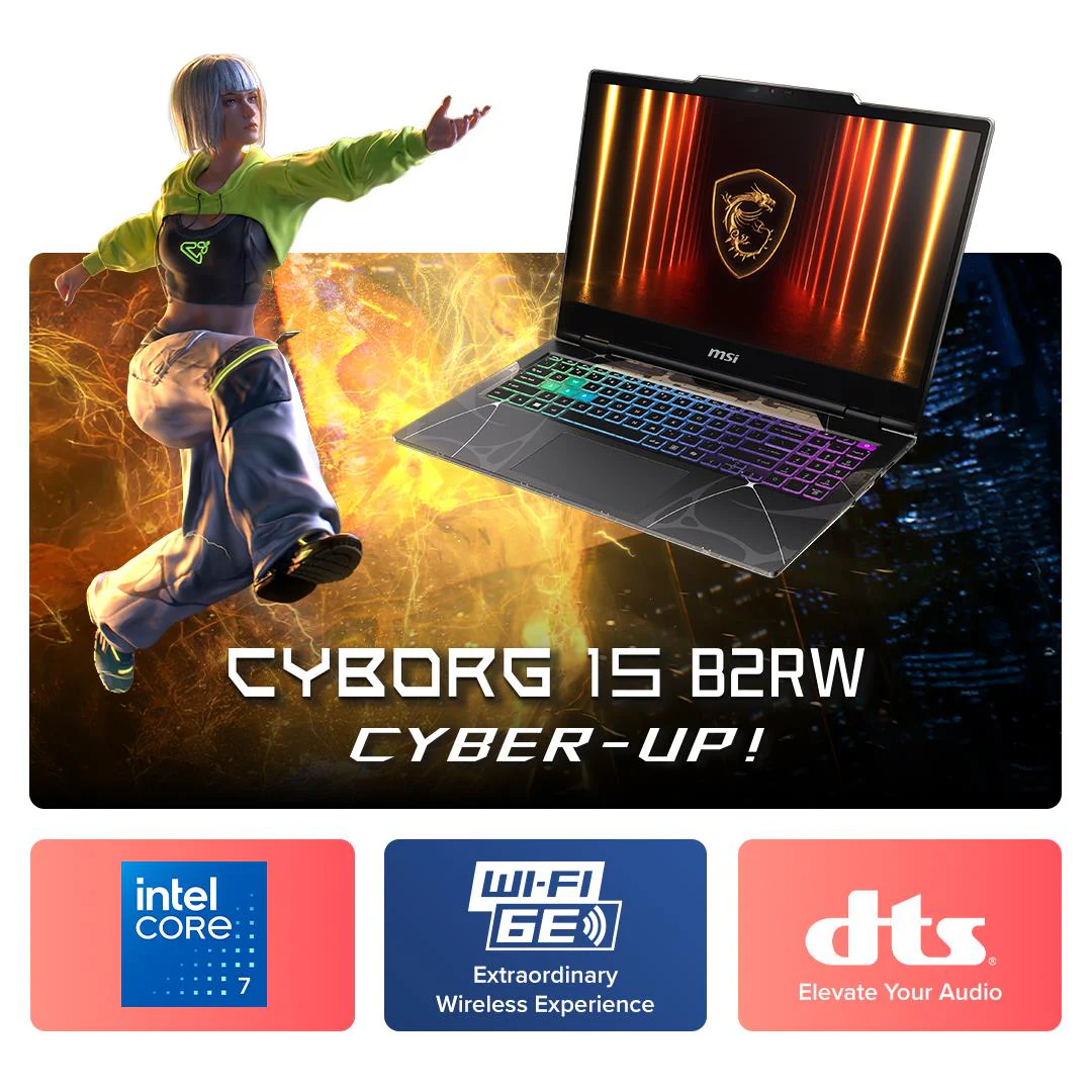 MSI Cyborg 15 15.6" FHD 144Hz Gaming Laptop (Intel Core 5) [GeForce RTX 5050] - Image 7