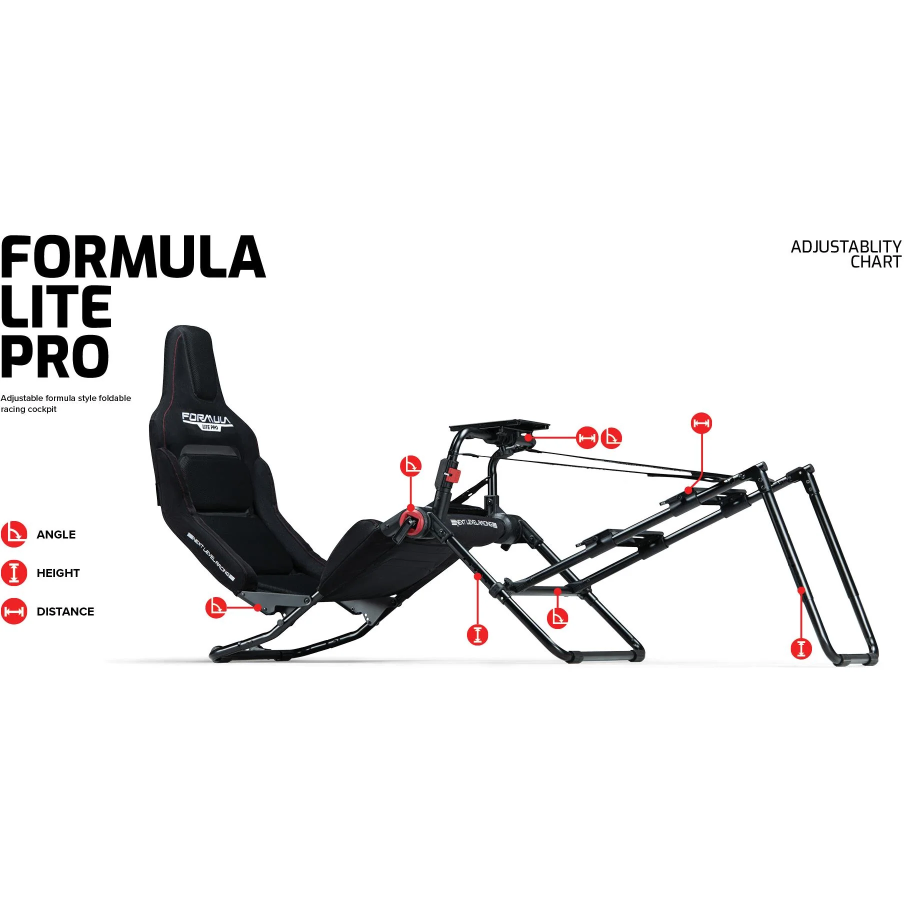 Next Level Racing Formula Lite Pro Foldable Cockpit - Image 9