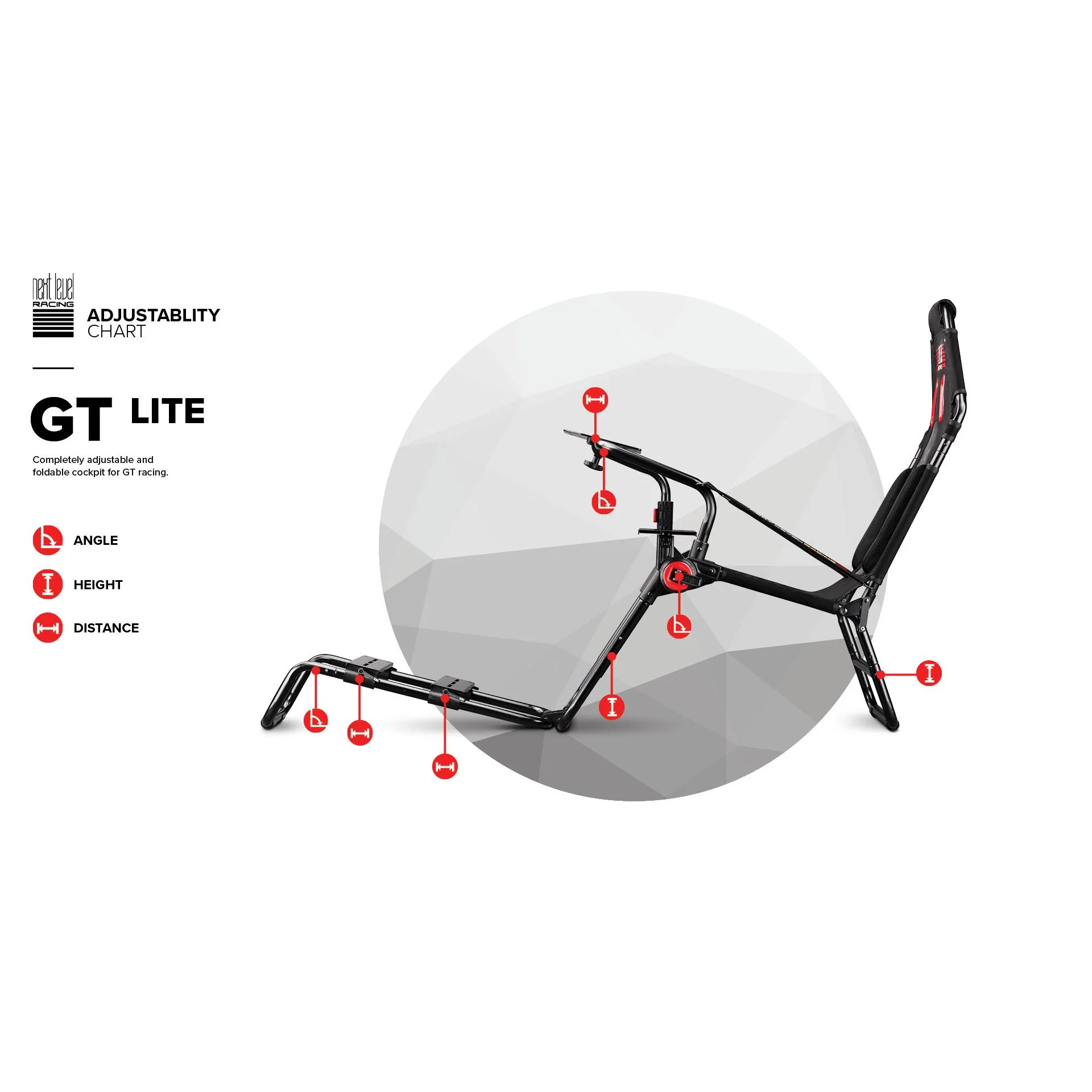 Next Level Racing GT Lite Foldable Simulator Cockpit - Image 8