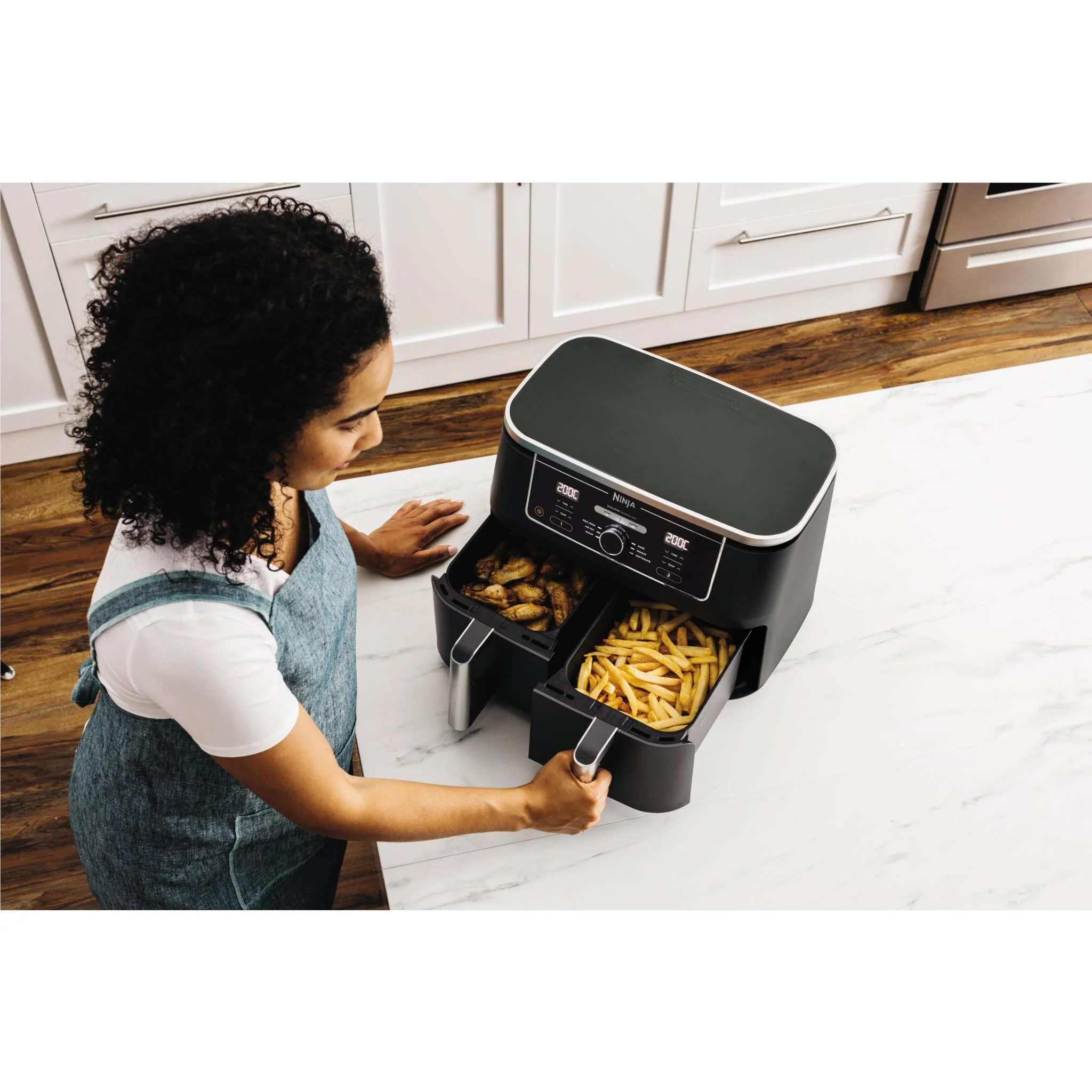 Ninja Foodi XXXL Dual Zone 9.5L Air Fryer (Silver/Black) - Image 7