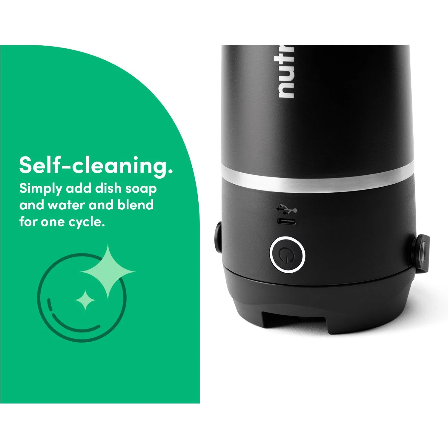 NutriBullet Flip Personal Blender (Black/Stainless Steel) - Image 7