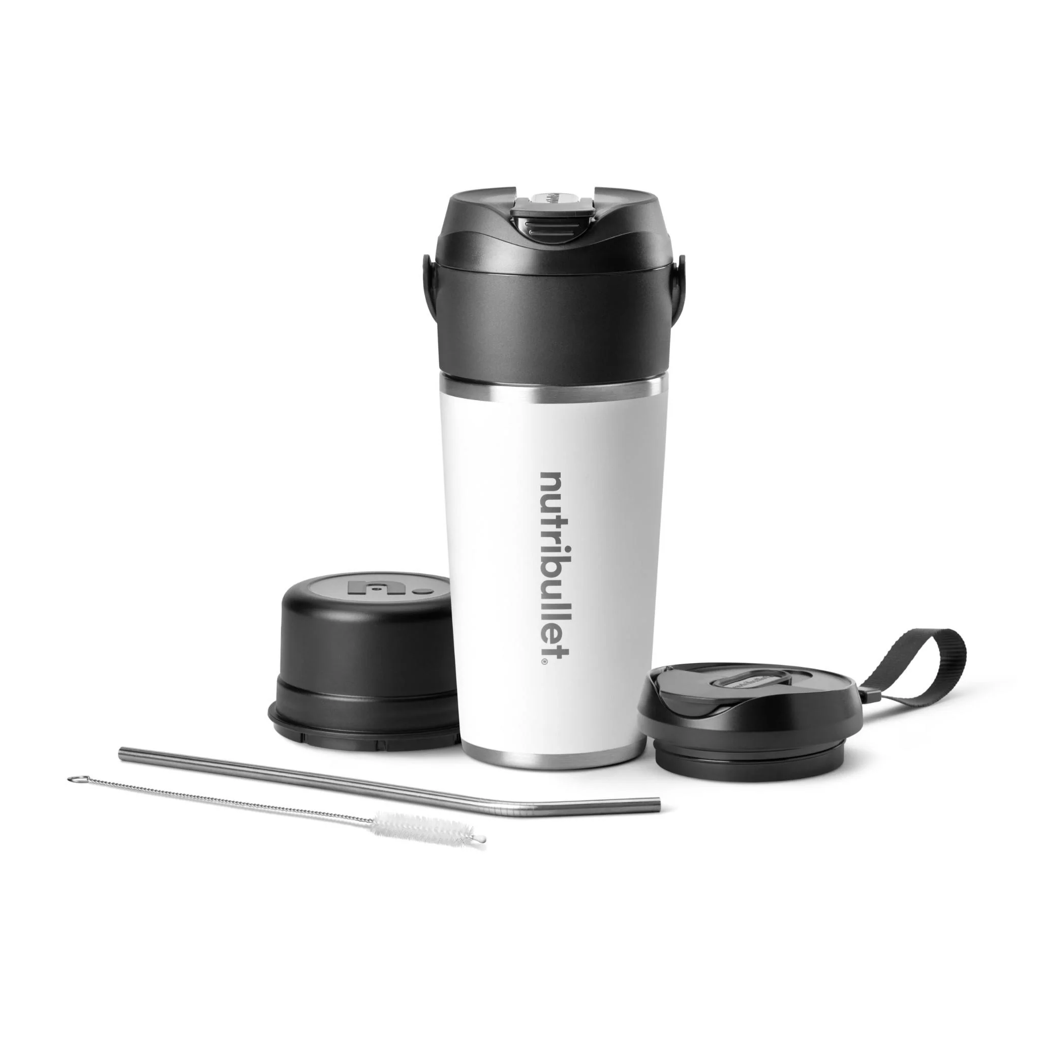 Nutribullet Flip Stainless Steel Portable Blender (White) - Image 2