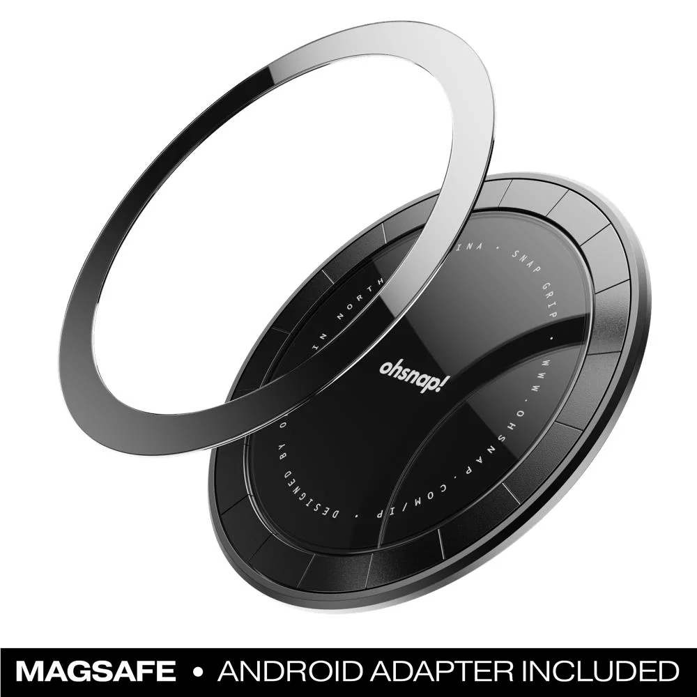 OhSnap! Snap 5 Magnetic Phone Grip & Stand (Boring Black) - Image 5