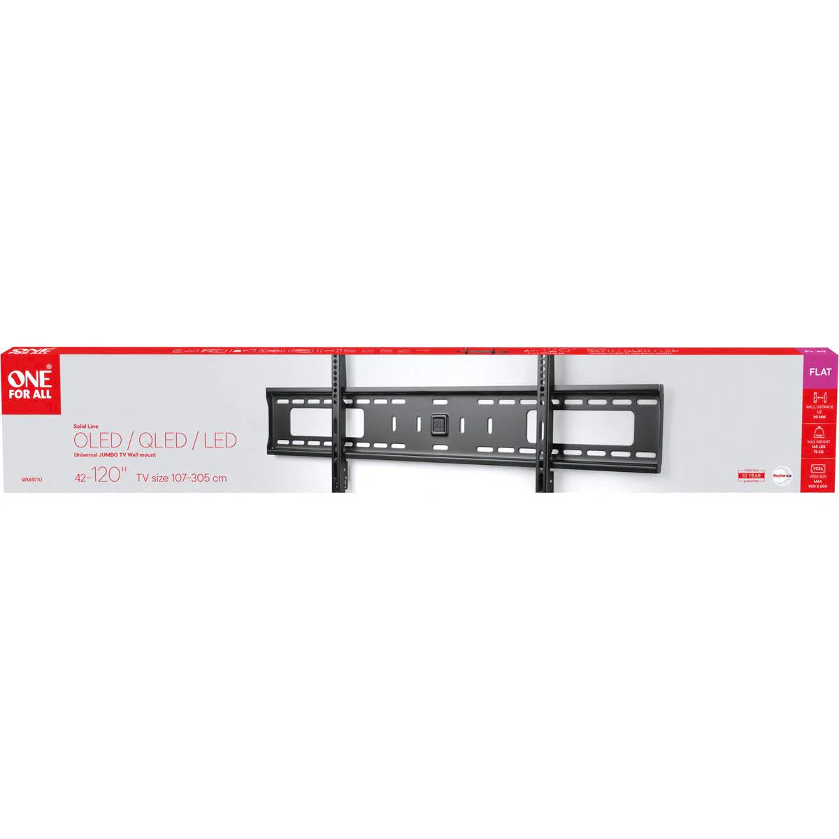 One For All Flat JUMBO TV Wall Mount (42"-120") - Image 4
