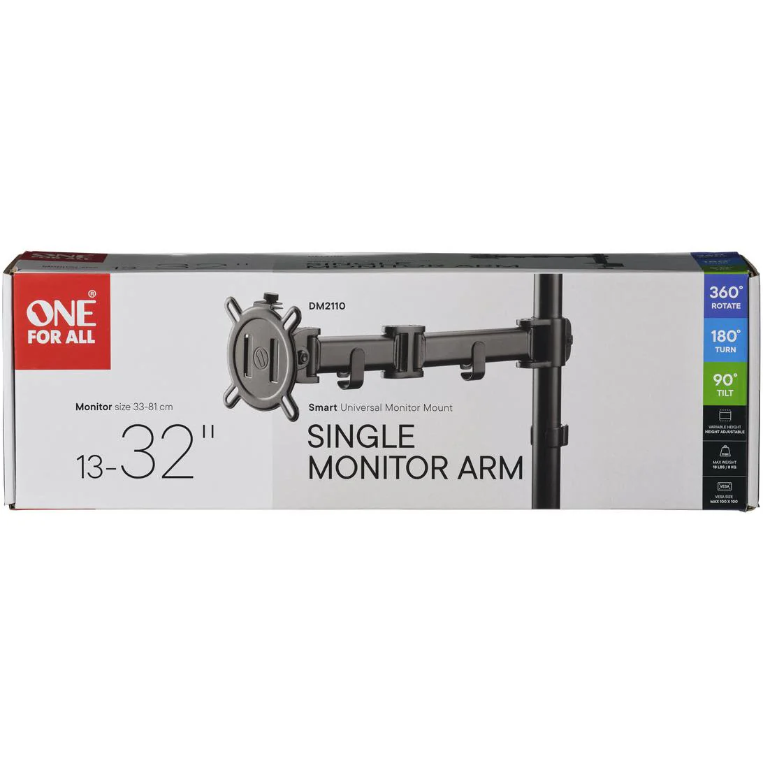 One For All Smart series Single Monitor Arm (Black) - Image 7