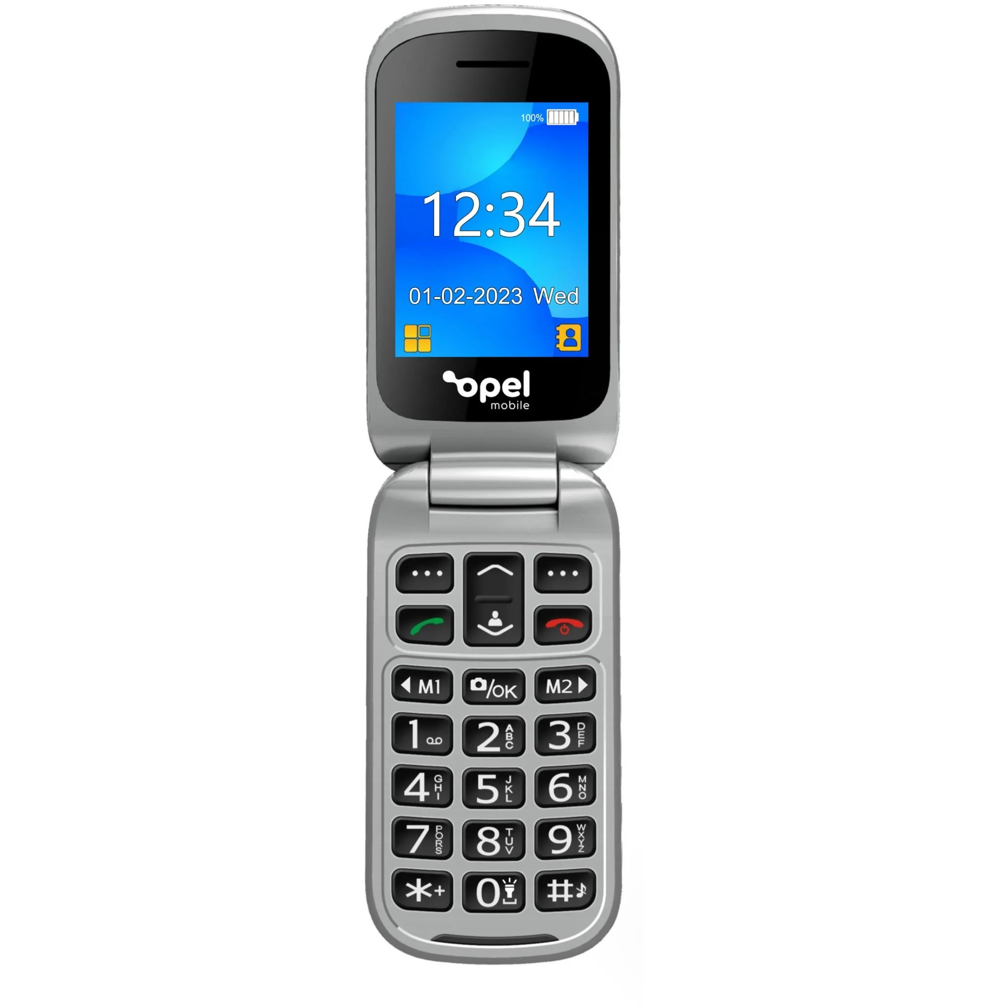 Opel Mobile FlipPhone 6 4G (Black/Grey) - Image 2