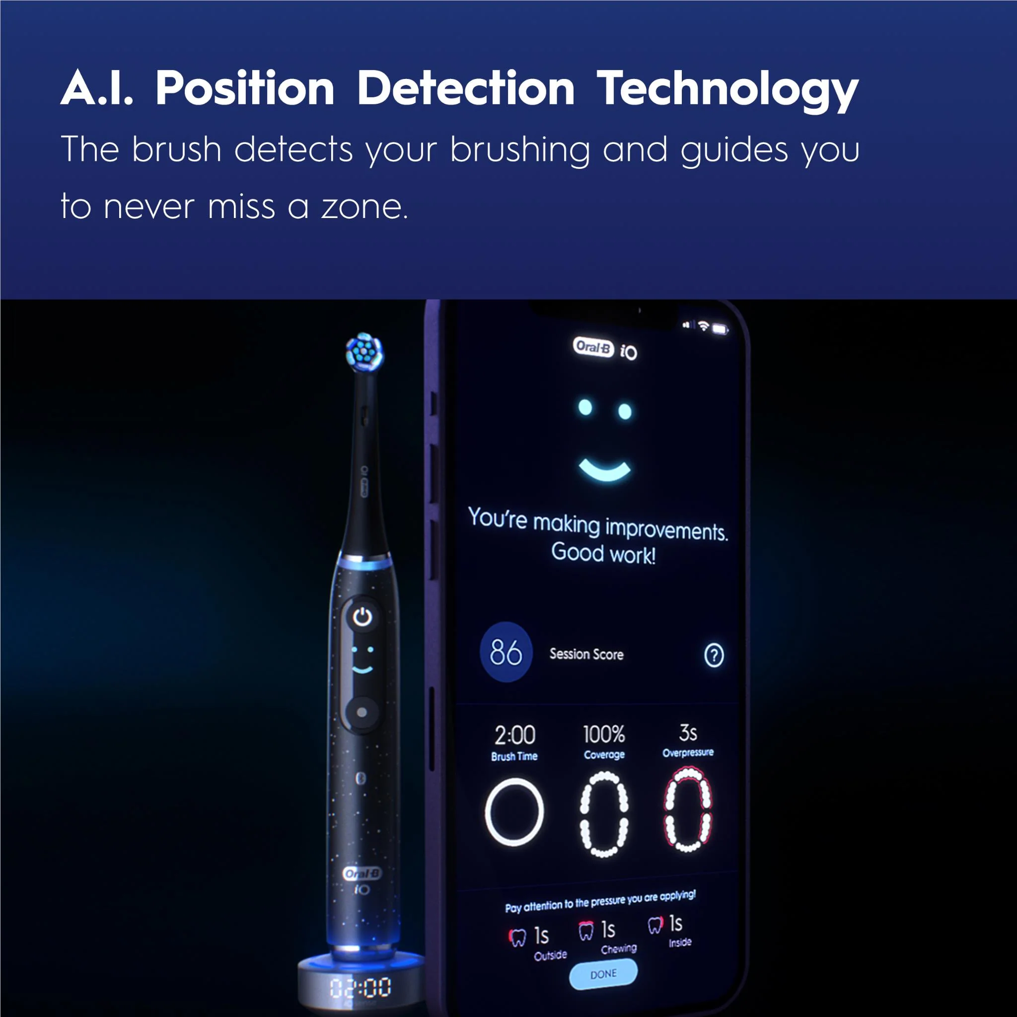 Oral-B IO Series 10 Toothbrush (Cosmic Black) - Image 3