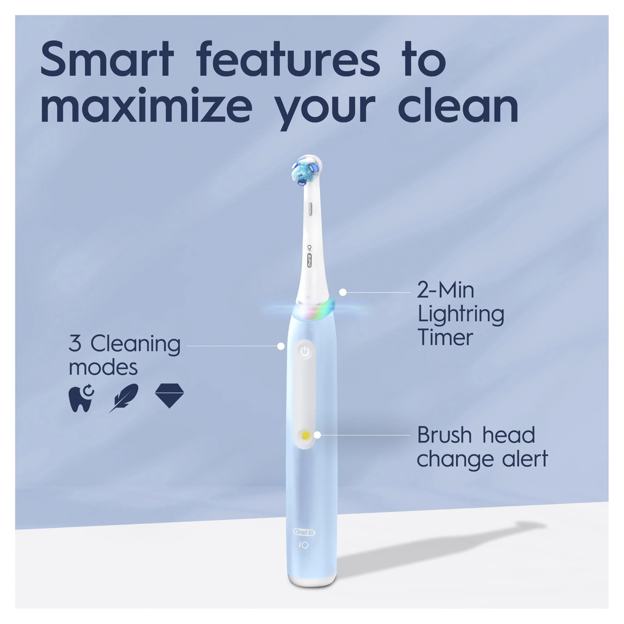 Oral-B iO Series 3 Electric Toothbrush (Icey Blue) - Image 3