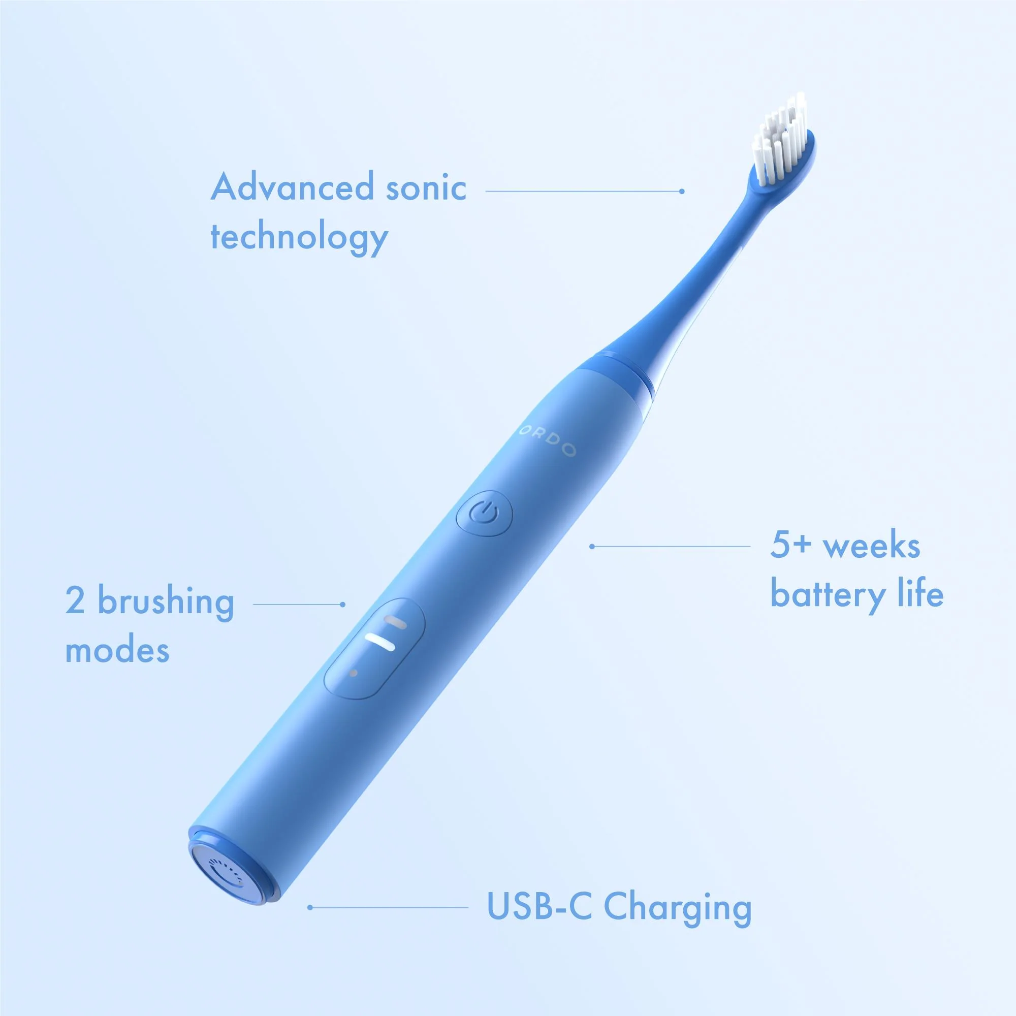 Ordo Sonic Lite Electric Toothbrush (Ocean Blue) - Image 3
