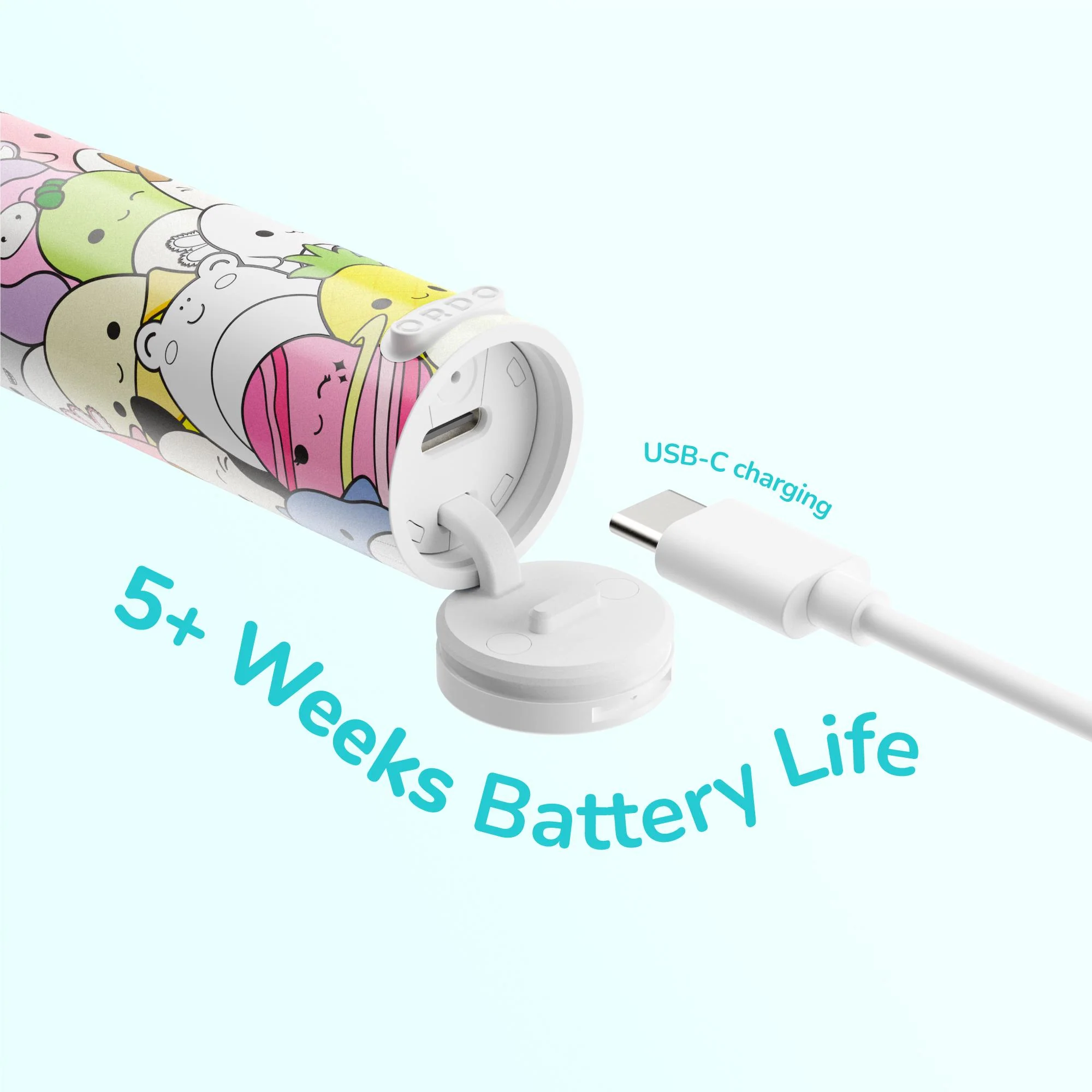 Ordo Sonic Squishmallows Rechargeable Electric Toothbrush (Squishmallows Cam & Squad) - Image 3