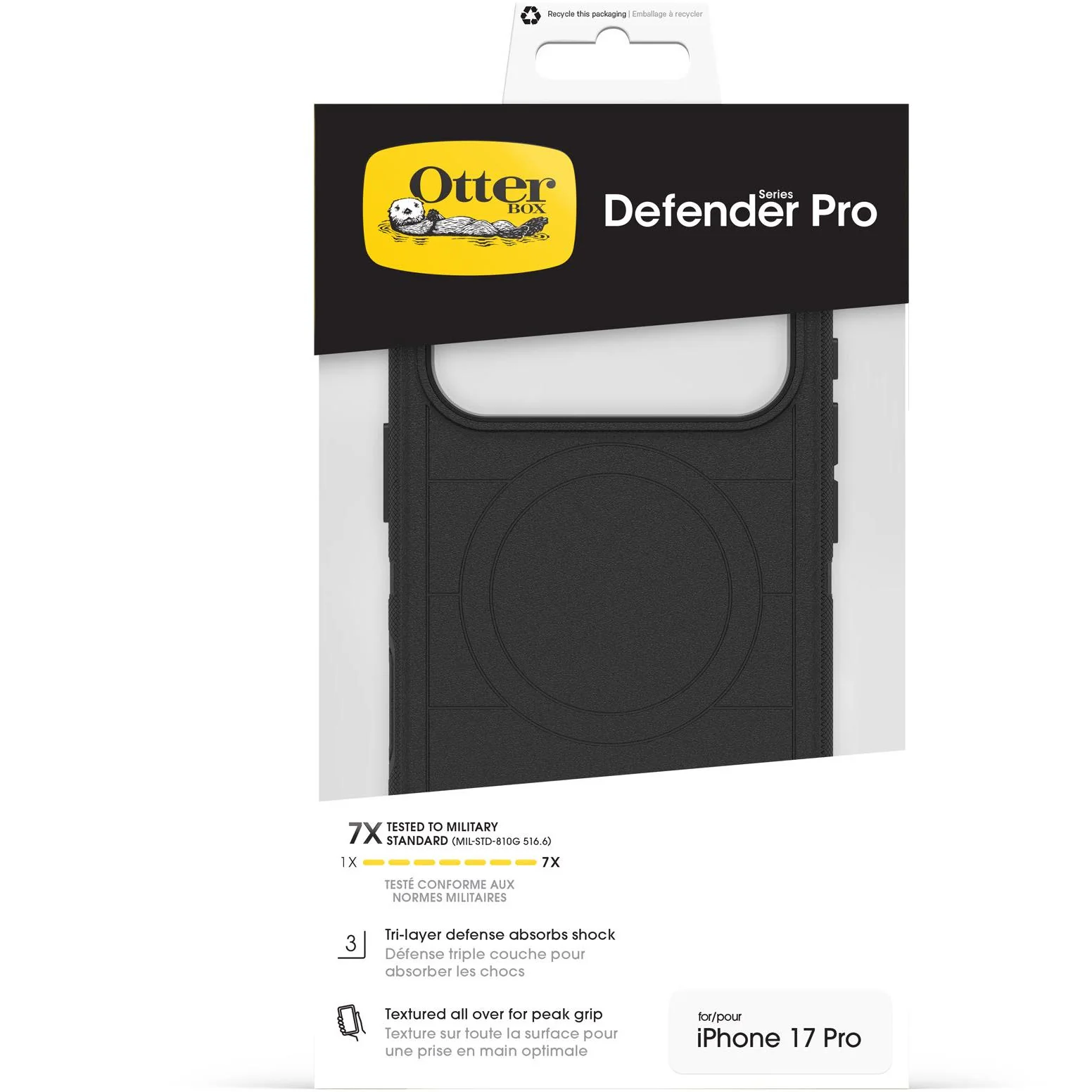 Otterbox Defender Pro MagSafe Case & Cam Control for iPhone 17 Pro (Black) - Image 6