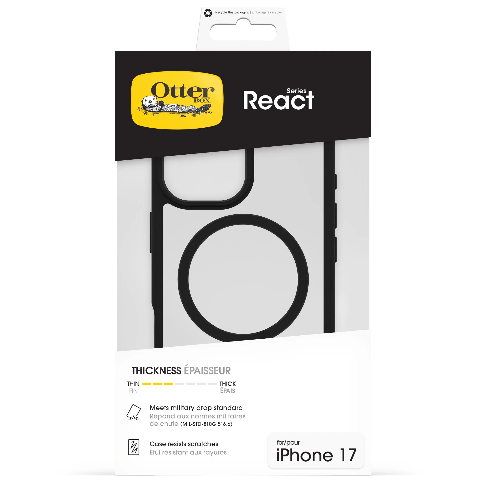 Otterbox React MagSafe Case for iPhone 17 (Black Crystal) - Image 5