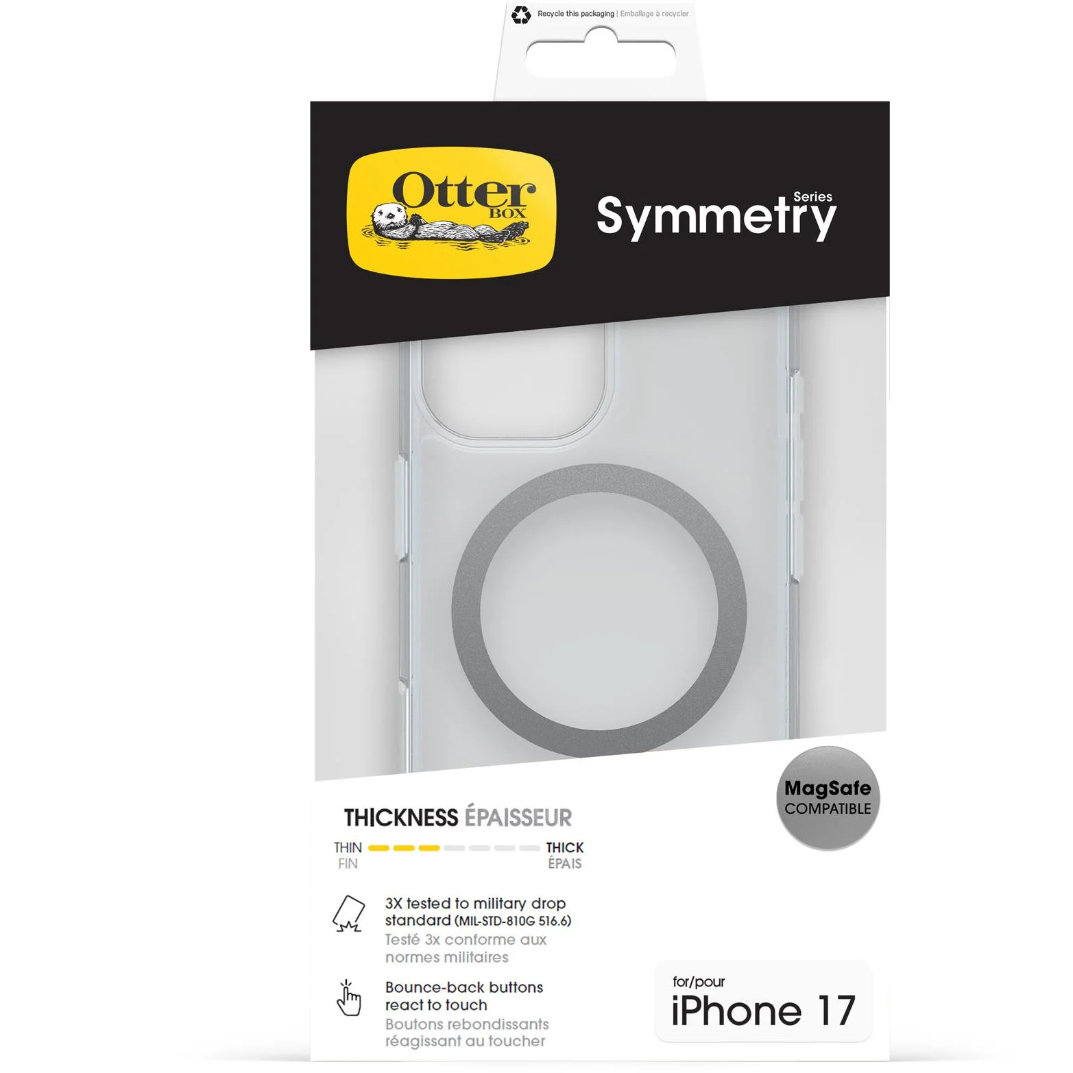 Otterbox Symmetry MagSafe Case & Cam Controle for iPhone 17 (Clear) - Image 5