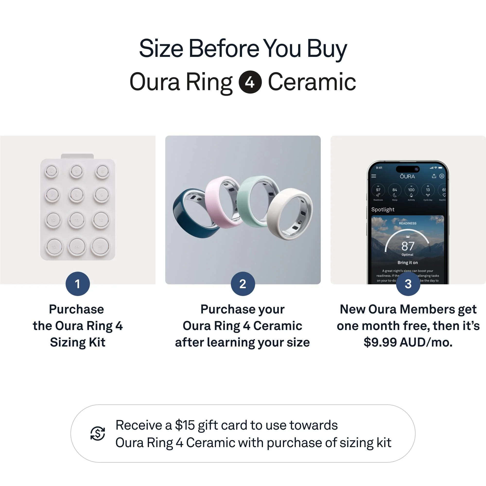 Oura Ring 4 Ceramic [Size 14] (Tide) - Image 3