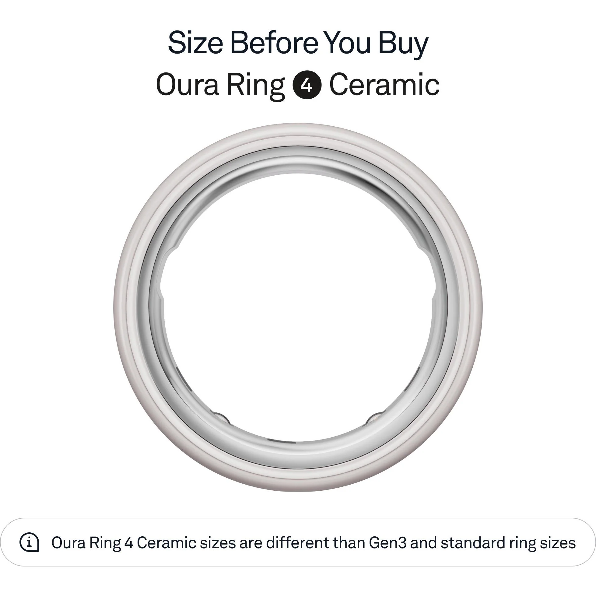 Oura Ring 4 Ceramic [Size 4] (Cloud) - Image 2