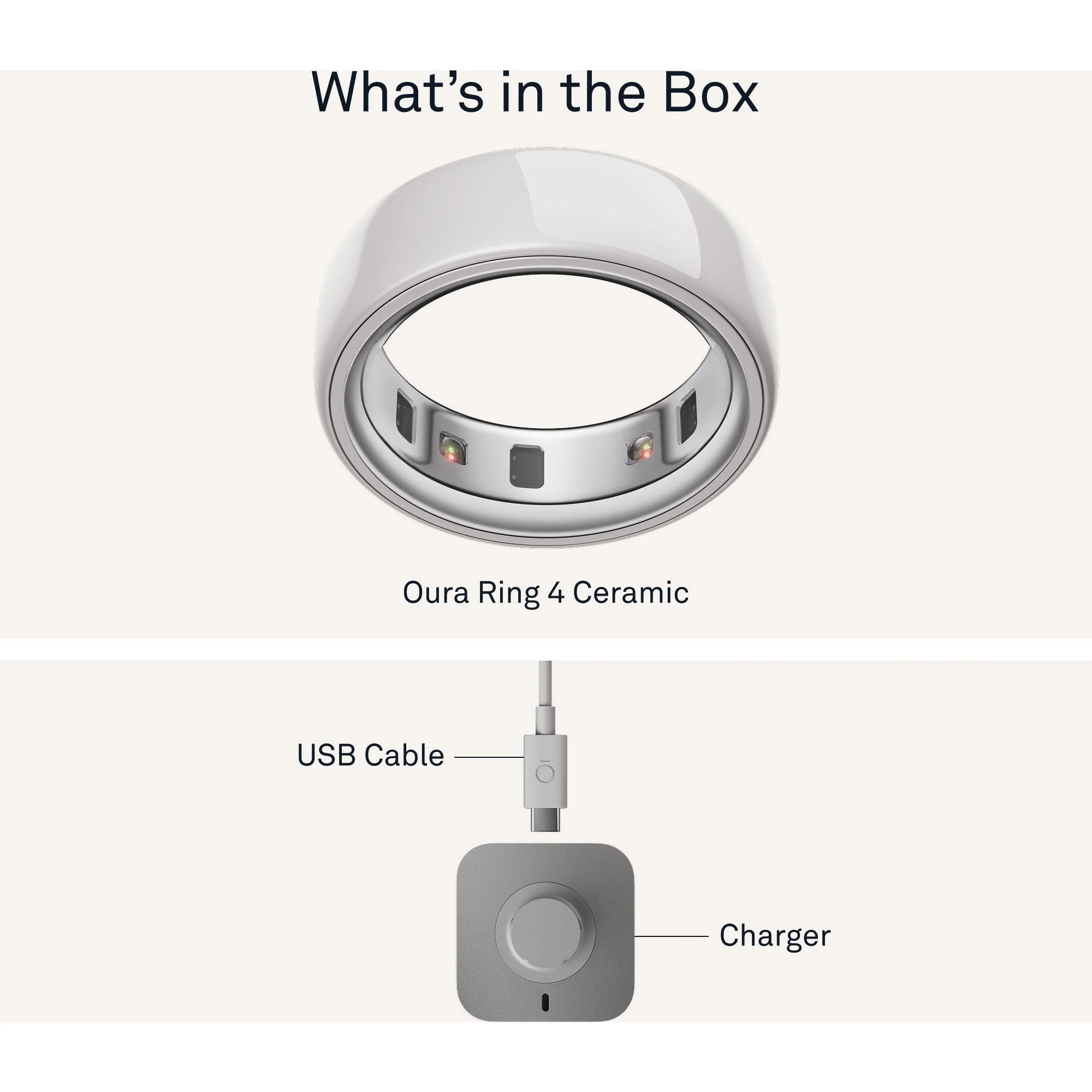 Oura Ring 4 Ceramic [Size 4] (Cloud) - Image 8