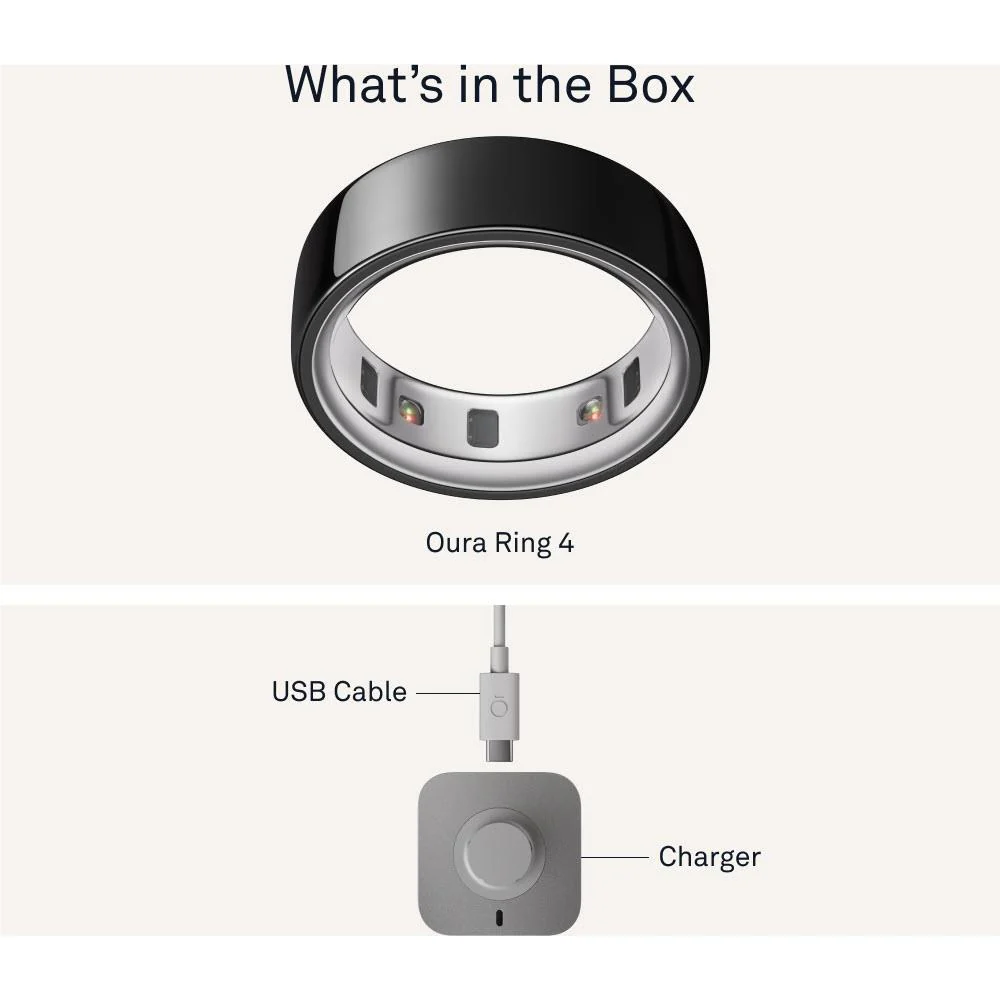 Oura Ring 4 [Size 6] (Black) - Image 6