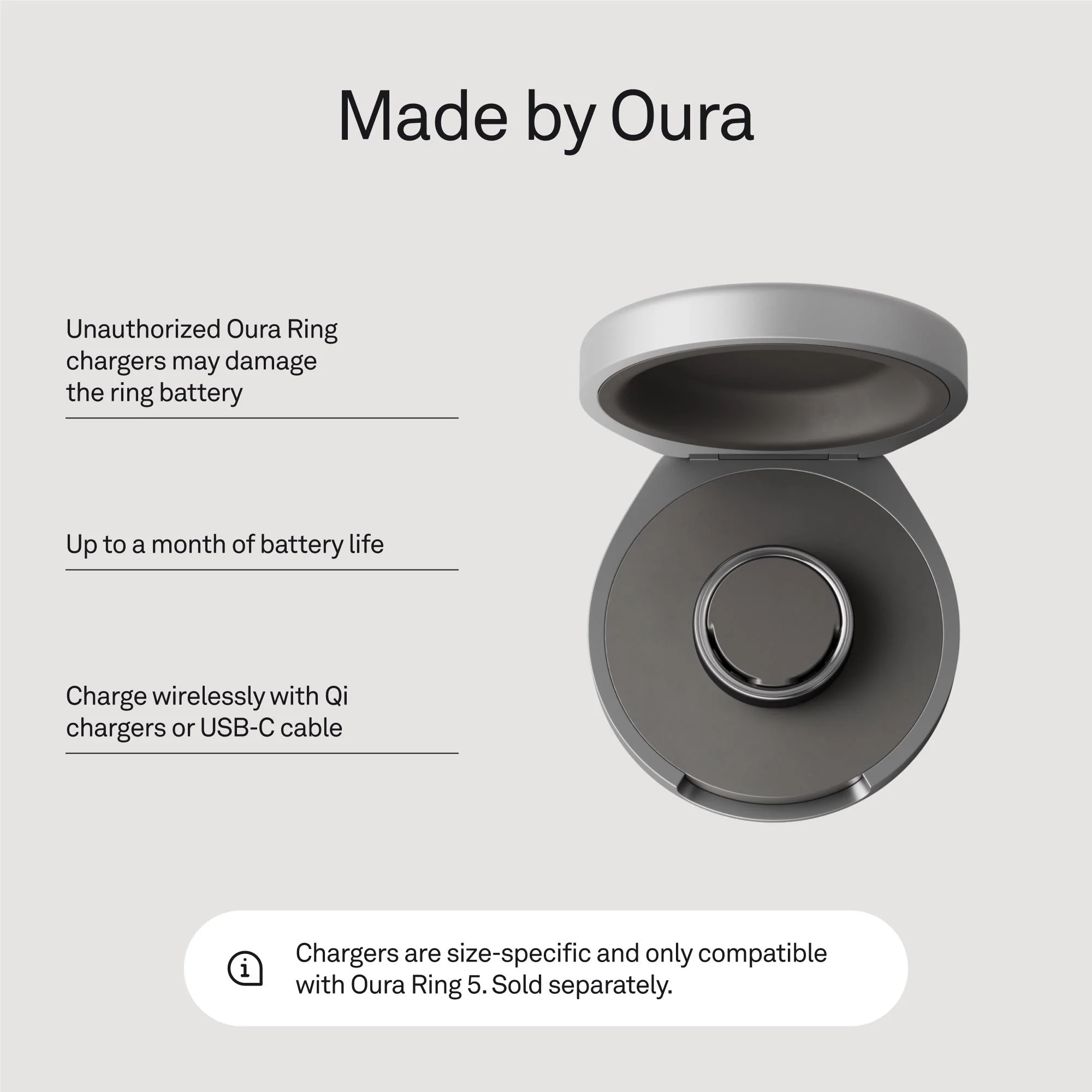 Oura Ring 5 Portable Charger [Size 11] - Image 3