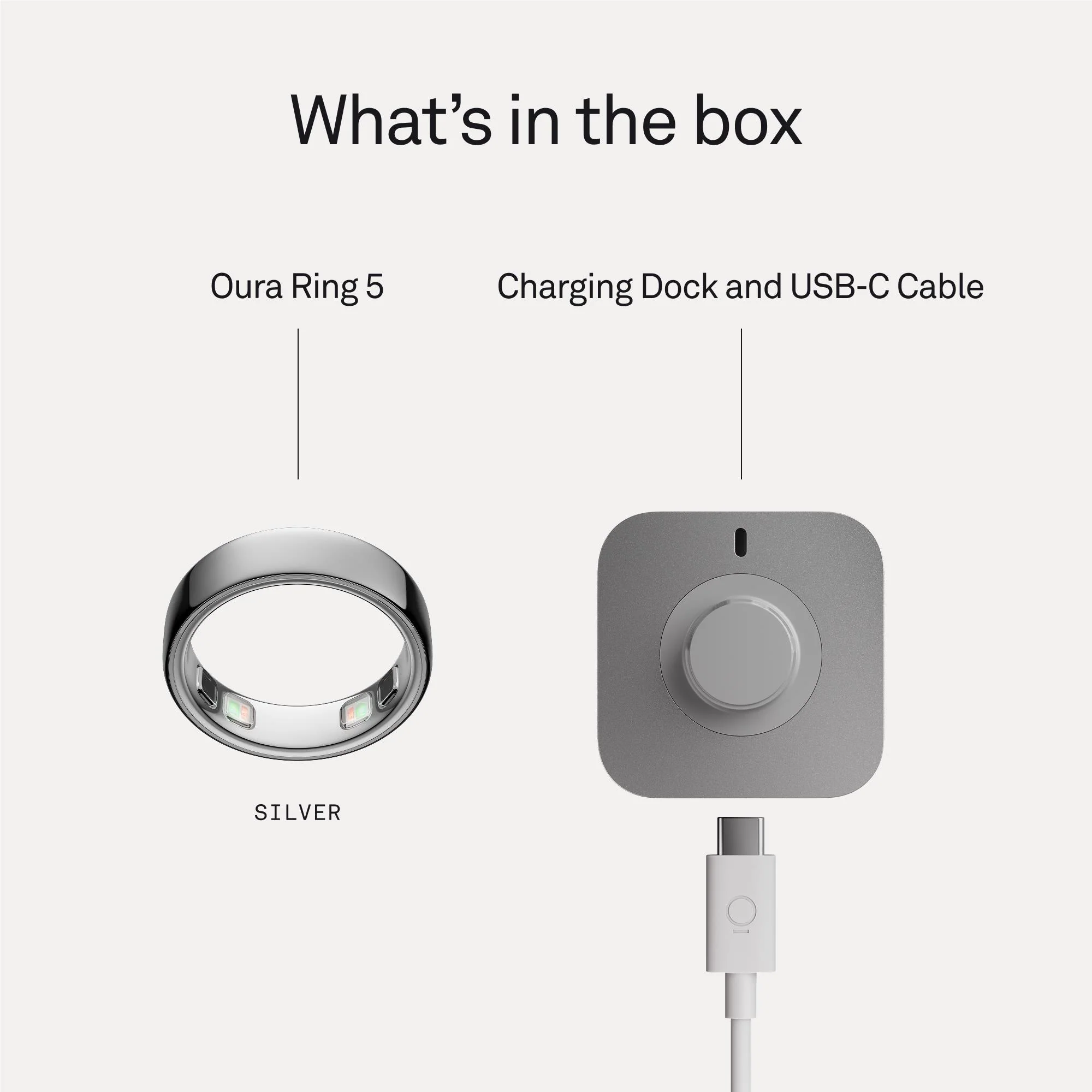 Oura Ring 5 [Size 10] (Silver) - Image 8