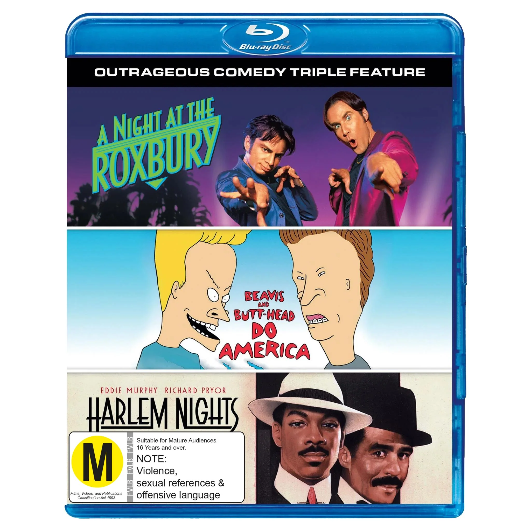 Outrageous Comedy Triple (A Night at the Roxbury/Beavis and Butt-Head Do America/Harlem Nights)