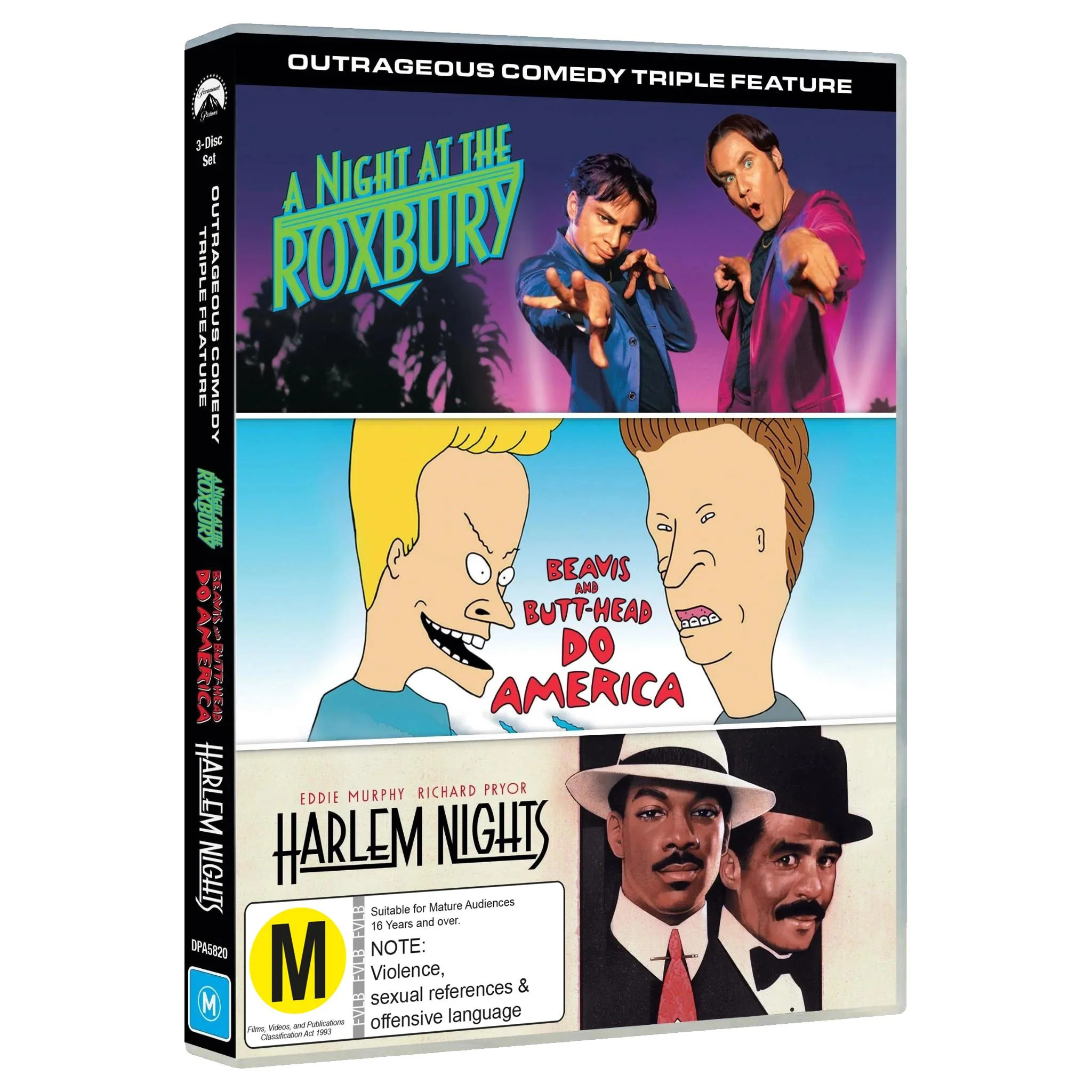 Outrageous Comedy Triple (A Night at the Roxbury/Beavis and Butt-Head Do America/Harlem Nights) - Image 2