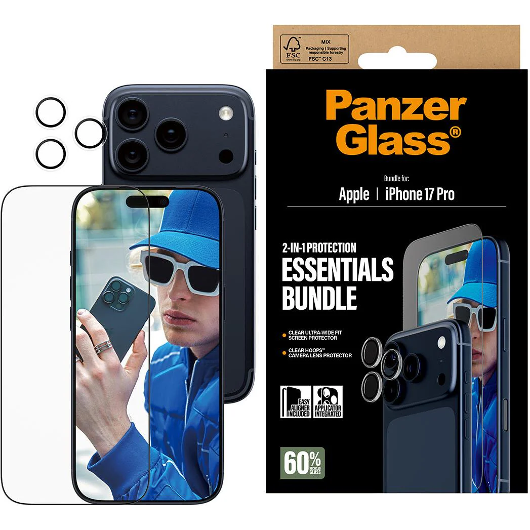 Panzer 2-in-1 Bundle UWF Screen Protector + Hoops for iPhone 17 Pro - Image 2
