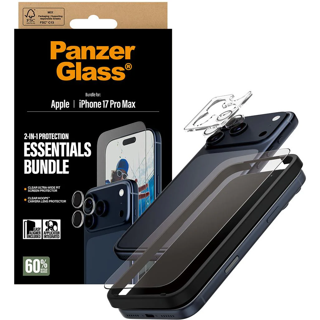 Panzer 2-in-1 Bundle UWF Screen Protector + Hoops for iPhone 17 Pro Max - Image 5