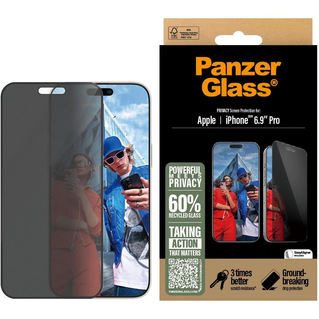PanzerGlass UltraWide Fit Privacy Screen Protector for iPhone 16 Pro Max - Image 2
