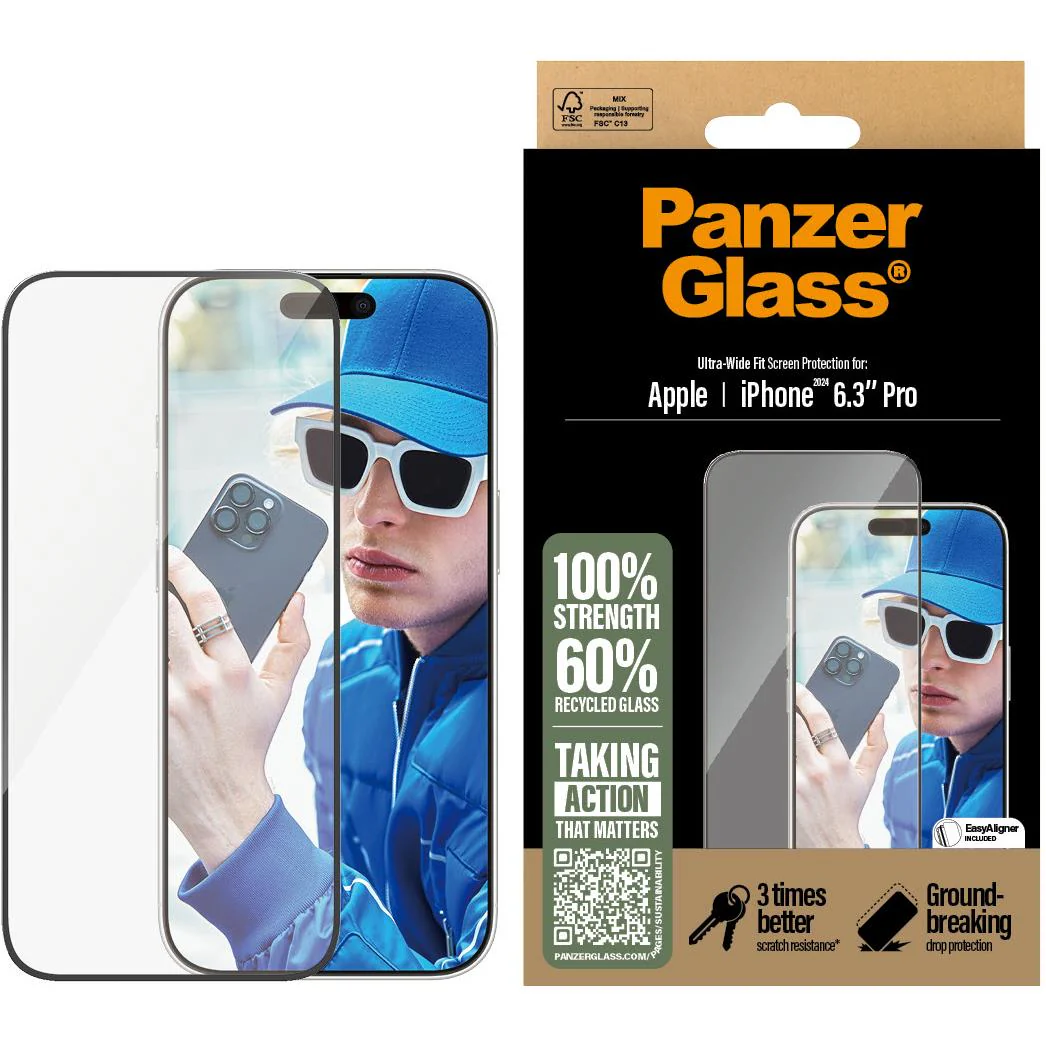 PanzerGlass UltraWide Fit Screen Protector for iPhone 16 Pro - Image 2