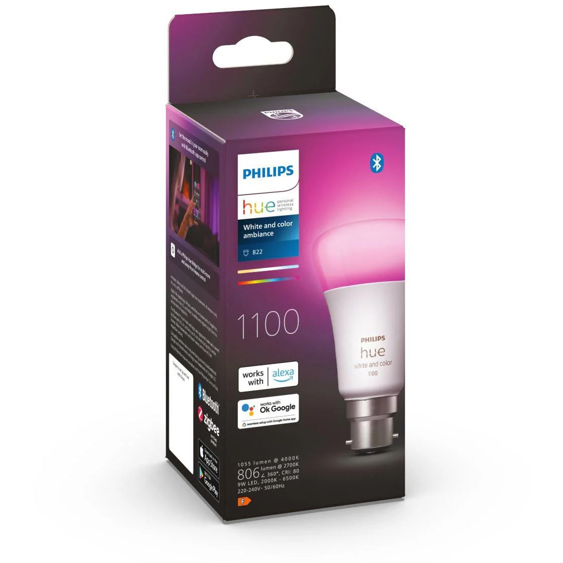 Philips Hue B22 A60 Colour Bluetooth Bulb - Image 2