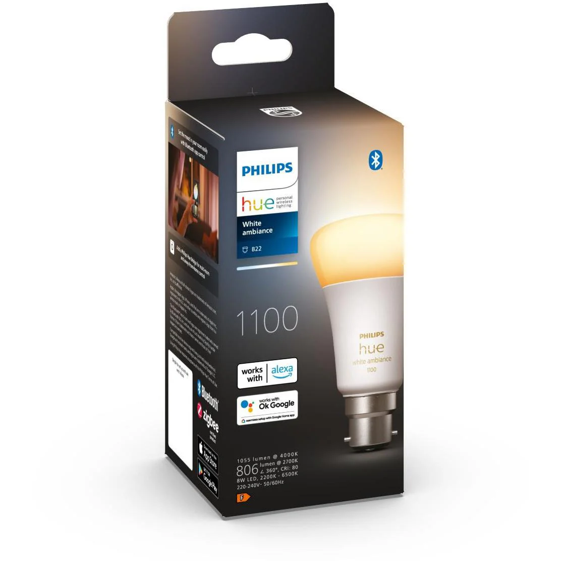 Philips Hue B22 A60 White Ambiance Bluetooth Bulb - Image 2
