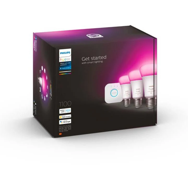 Philips Hue E27 A60 Colour Bluetooth Starter Kit [2022] - Image 2