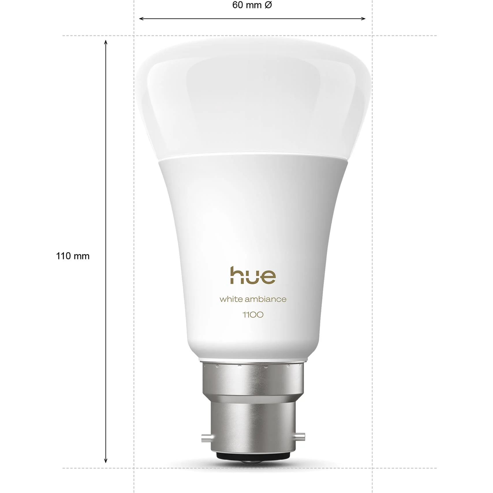Philips Hue White Ambiance 11W A60 B22 Bulb - Image 2
