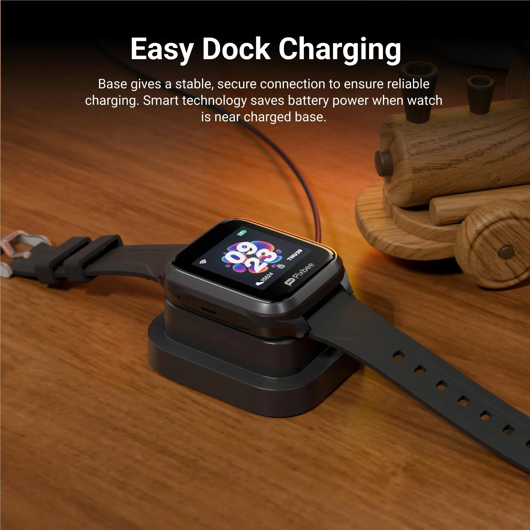 Pixbee Pro 2 4G Kids Smart Watch (Black) - Image 8