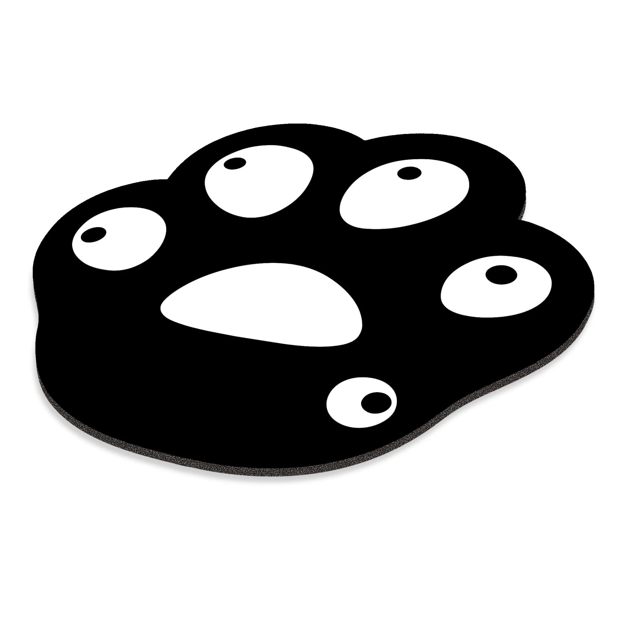 Playmax Paw Print Mouse Mat (Black/White) - Image 2