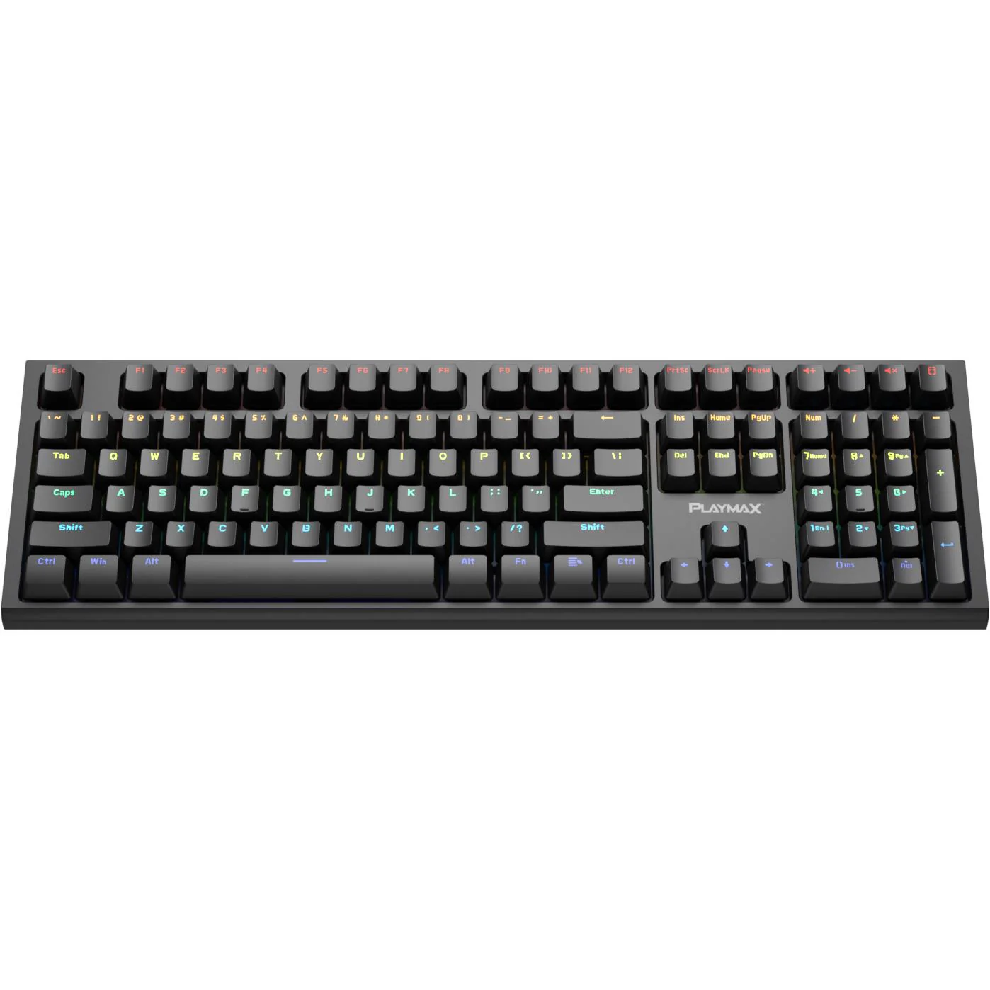 Playmax PRO RGB Mechanical Gaming Keyboard (Black) [Bonus Purple Key Caps] - Image 5