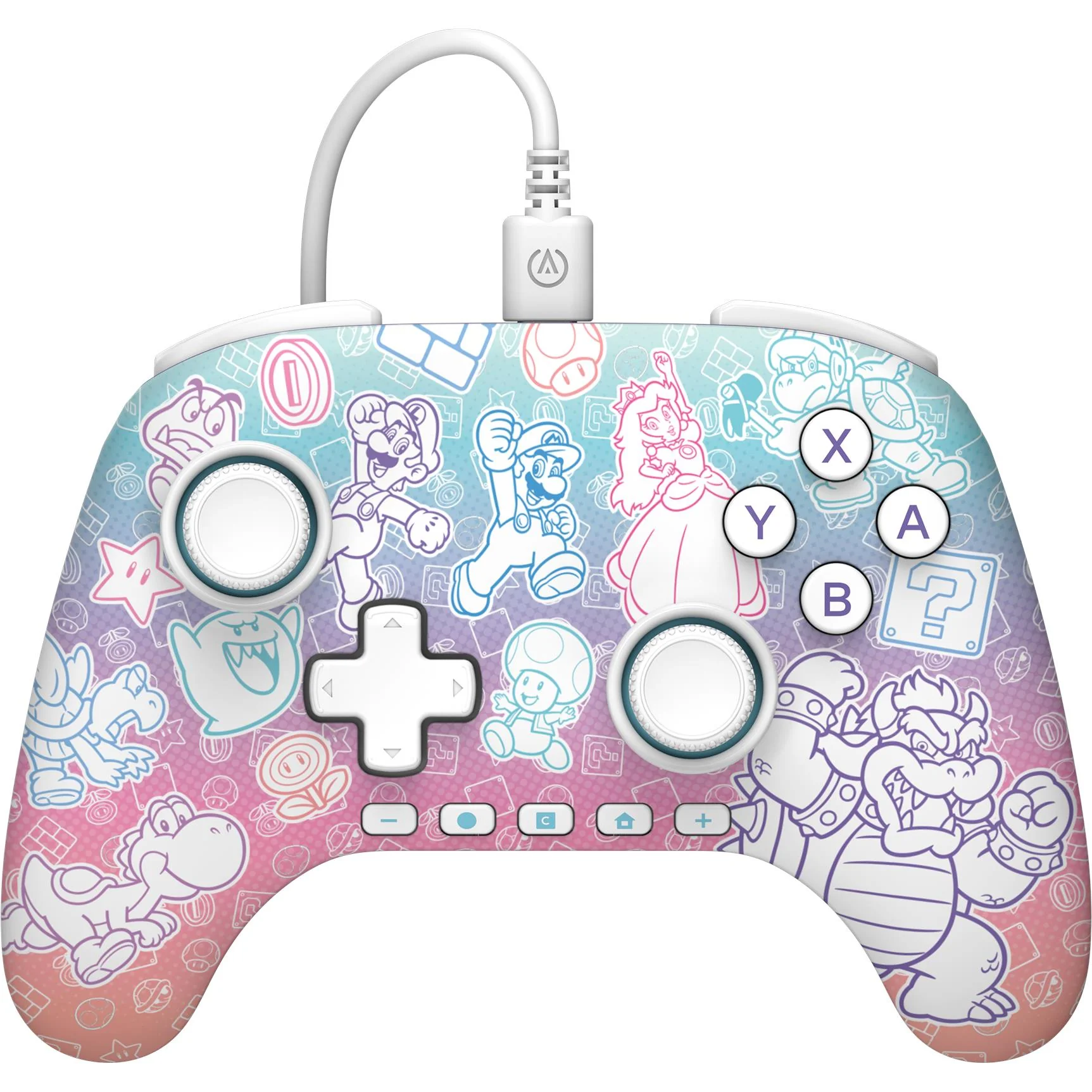 PowerA Advanced Wired Controller with Hall Effect Modules for Nintendo Switch 2 (Mushroom Kingdom)