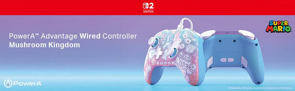 PowerA Advanced Wired Controller with Hall Effect Modules for Nintendo Switch 2 (Mushroom Kingdom) - Image 14