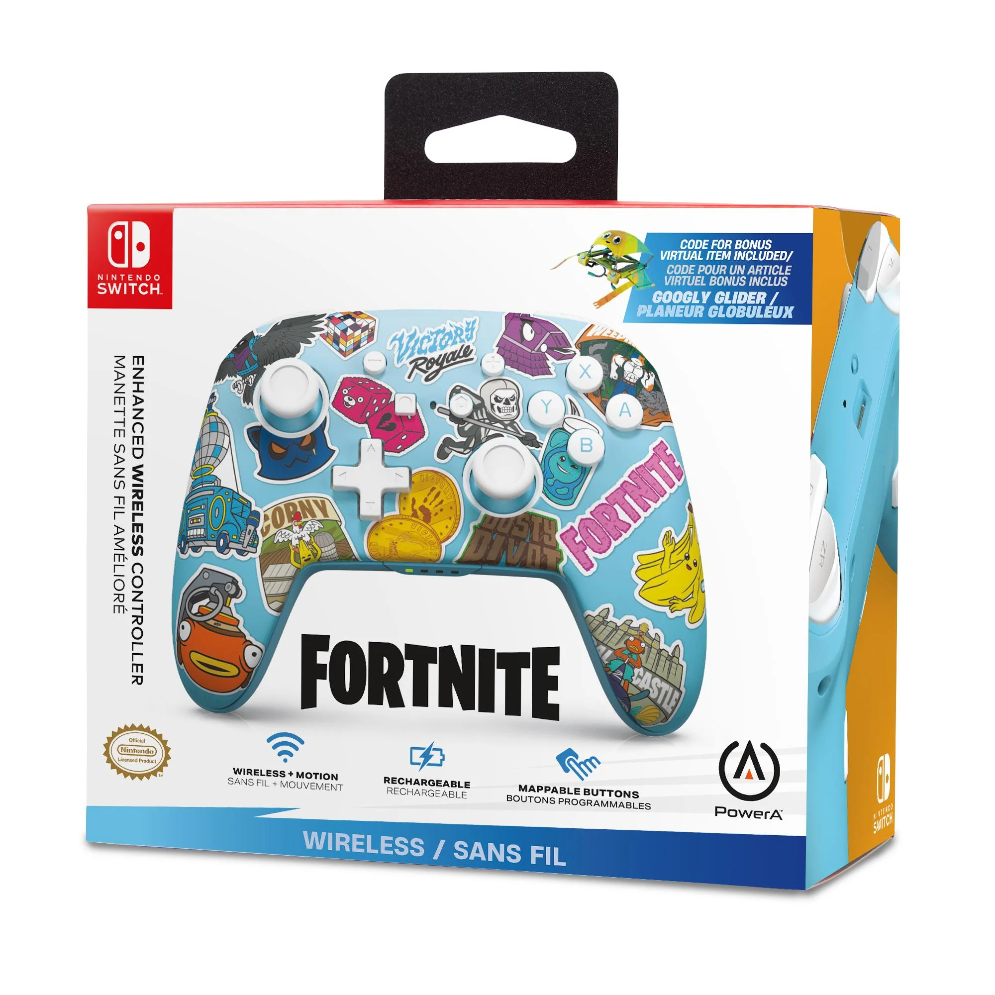 PowerA Enhanced Wireless Controller for Nintendo Switch (Fortnite Sticker Mania) - Image 9