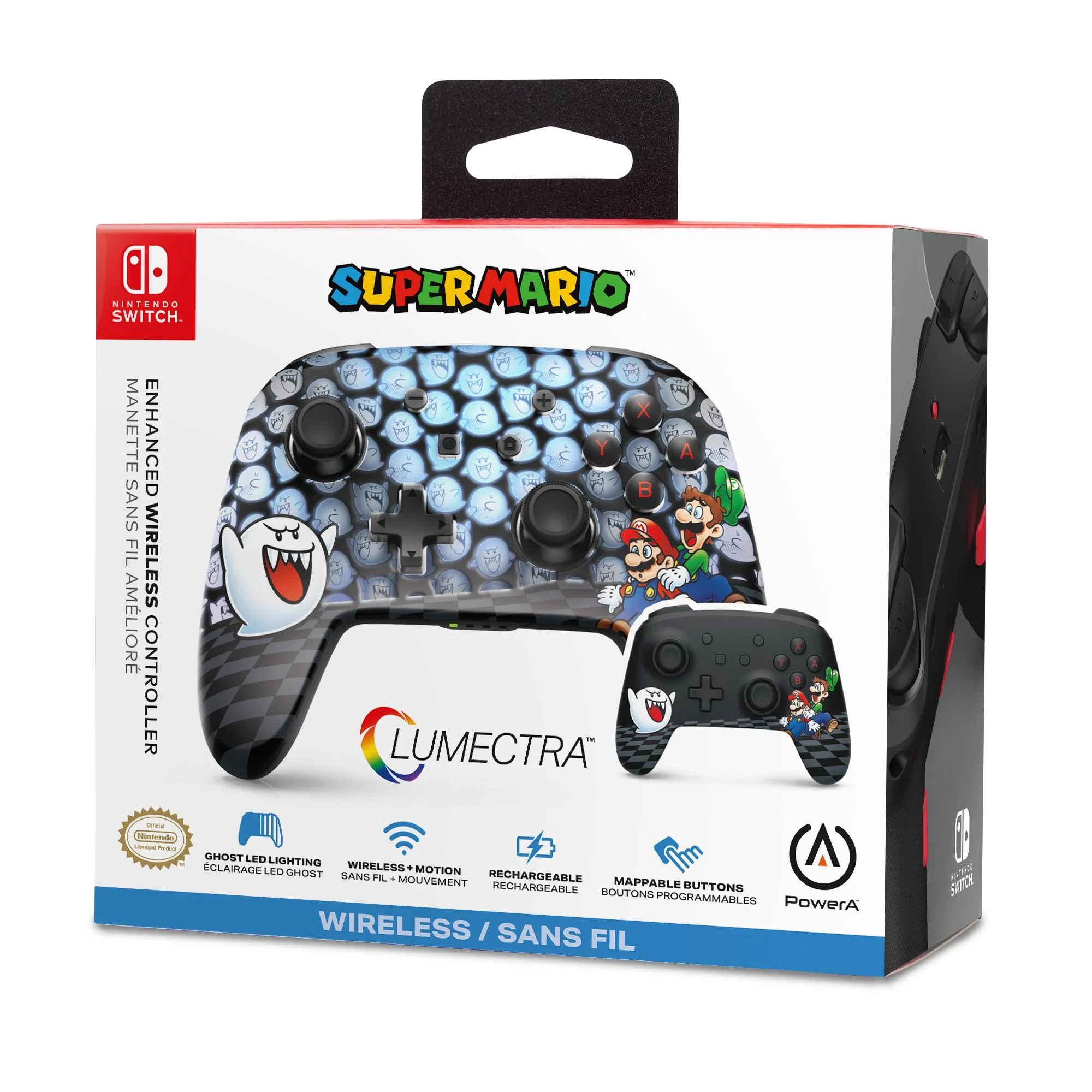 PowerA Enhanced Wireless Controller for Nintendo Switch with Ghost Lumectra (Mario Boo) - Image 15