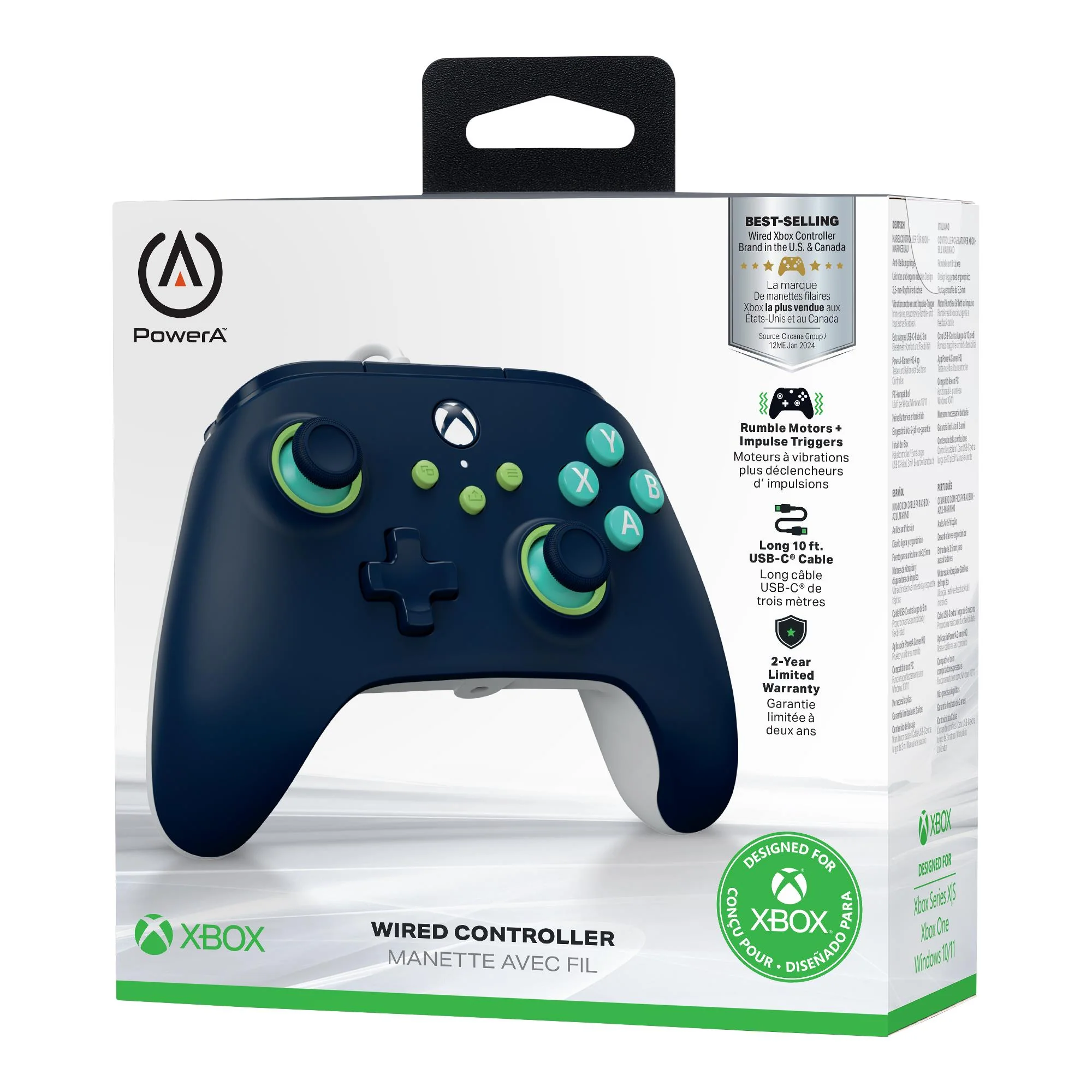 PowerA Wired Controller for Xbox Series X|S (Mariner Blue) - Image 9