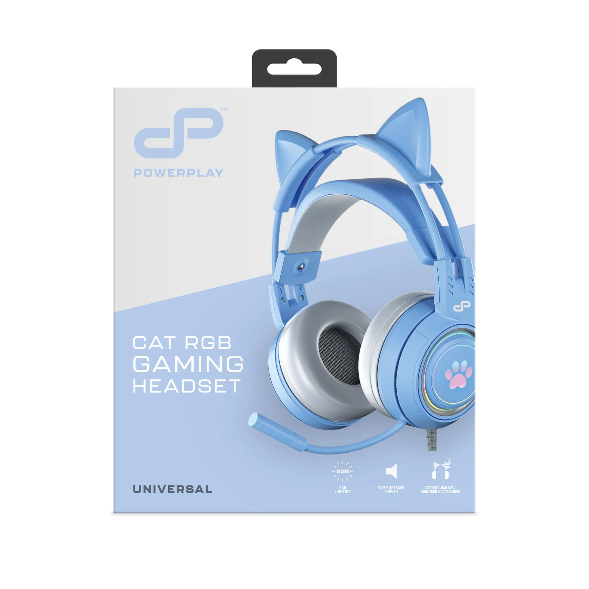 PowerPlay Cat RGB Gaming Headset (Blue) - Image 4