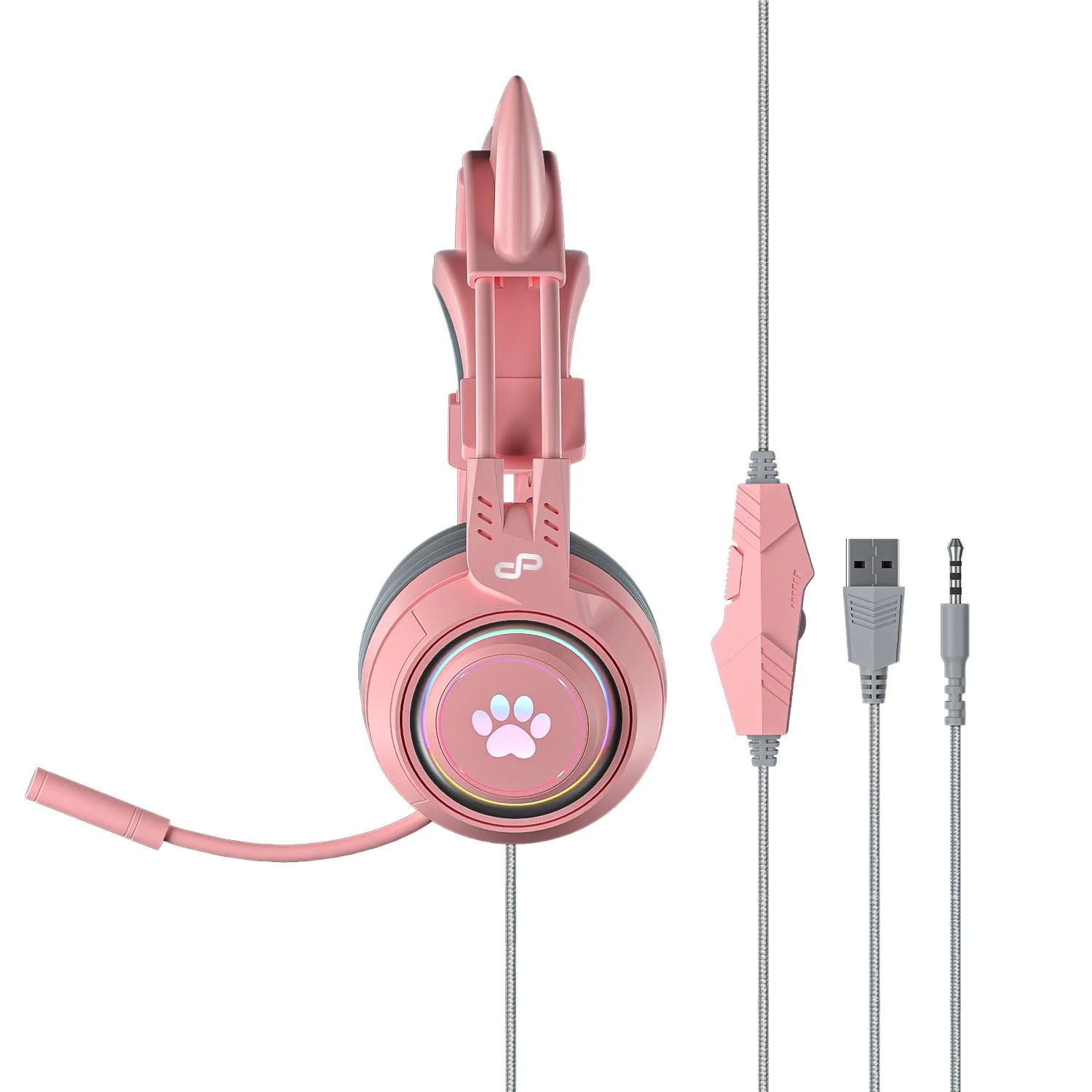 PowerPlay Cat RGB Gaming Headset (Pink) - Image 3