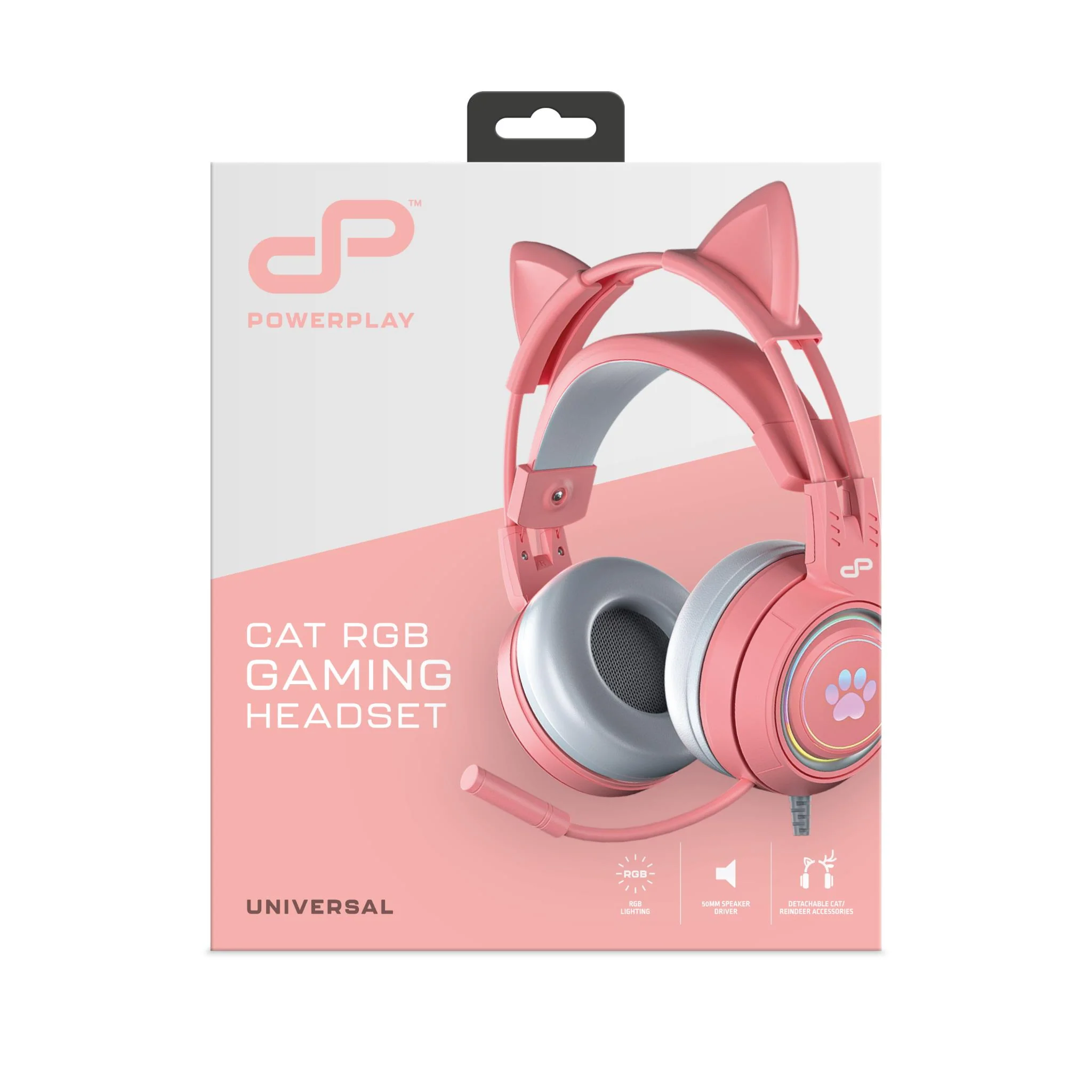 PowerPlay Cat RGB Gaming Headset (Pink) - Image 4