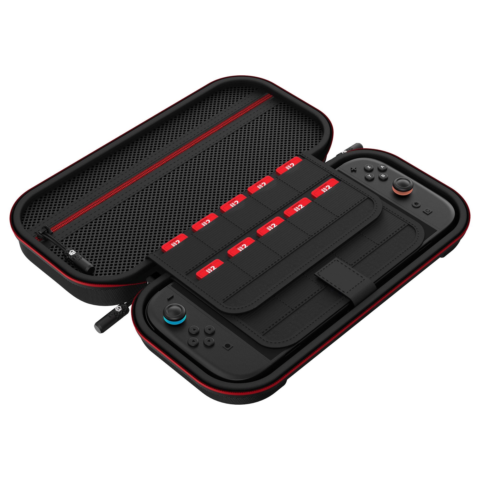 Powerwave Premium Carry Case for Nintendo Switch 2 (Black Crimson) - Image 4