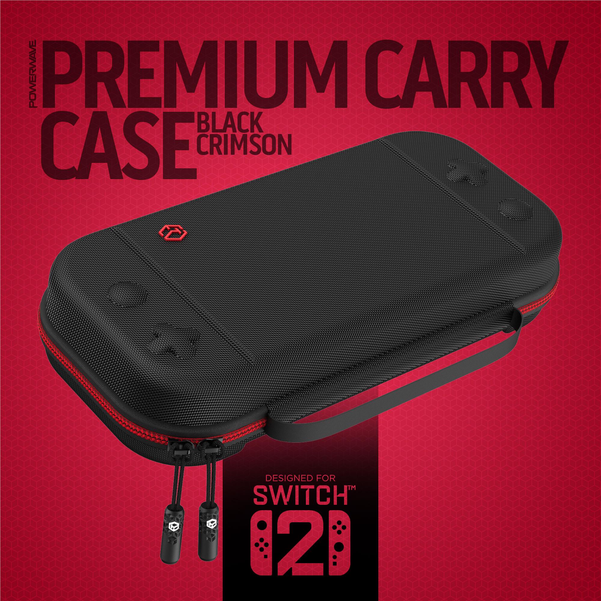 Powerwave Premium Carry Case for Nintendo Switch 2 (Black Crimson) - Image 6