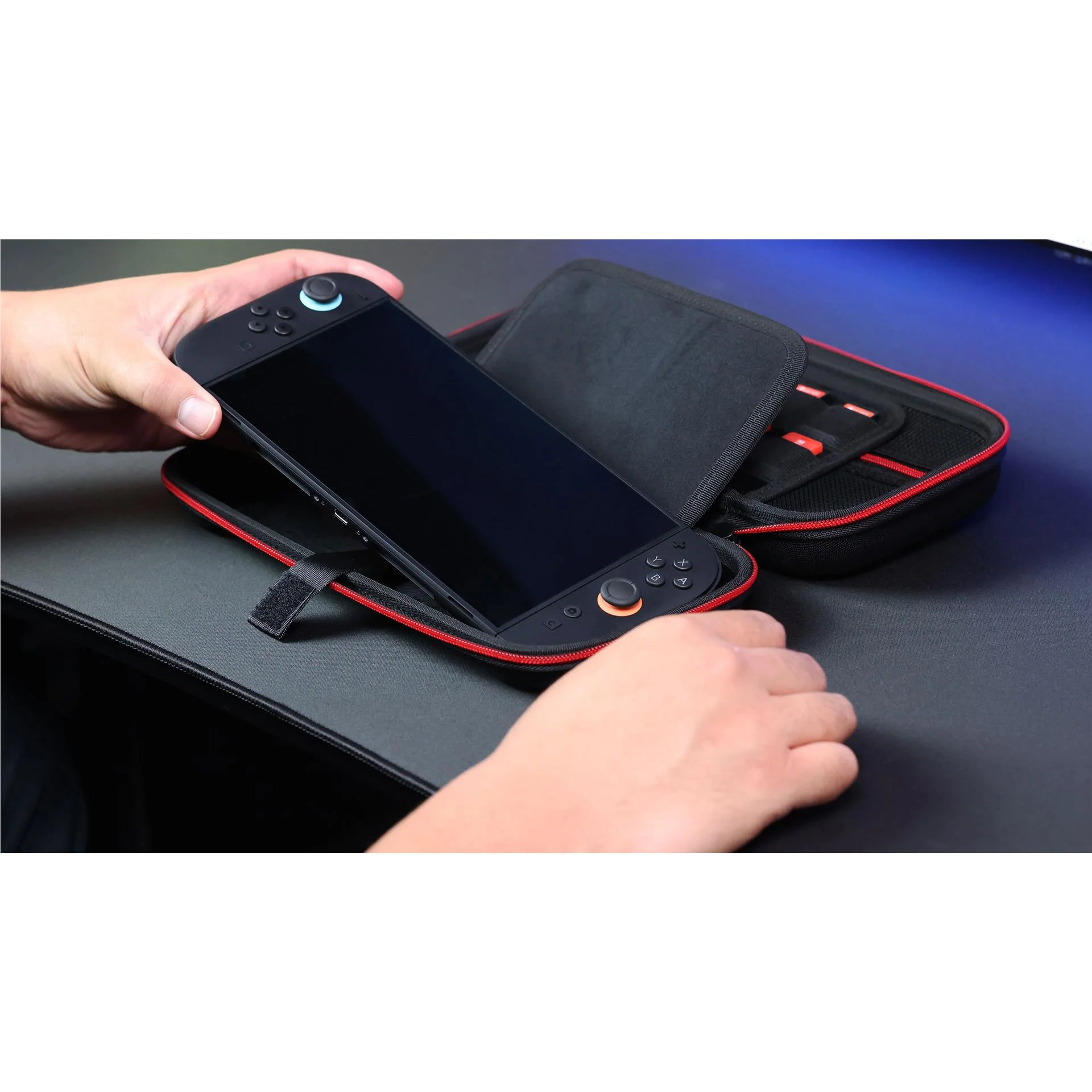 Powerwave Premium Carry Case for Nintendo Switch 2 (Black Crimson) - Image 9