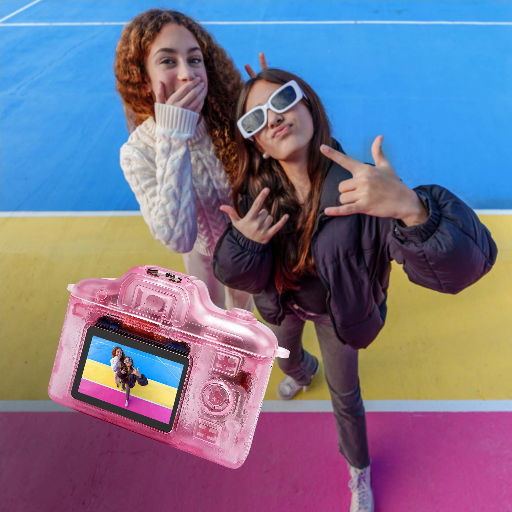 Powerwave SnapGo Mini Compact Camera (Flamingo) - Image 4