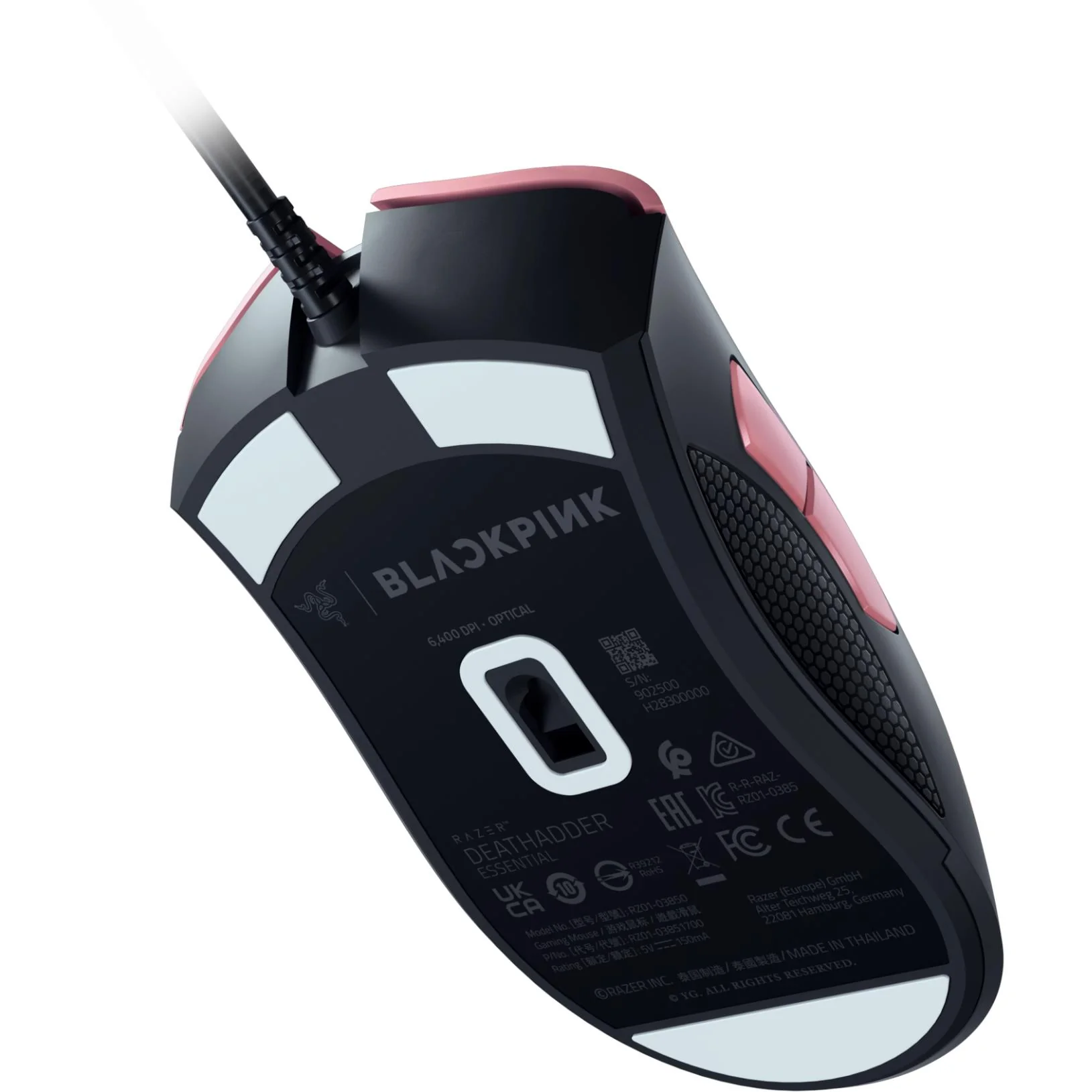 Razer DeathAdder Essential Ergonomic Wired Gaming Mouse (Blackpink Edition) - Image 4