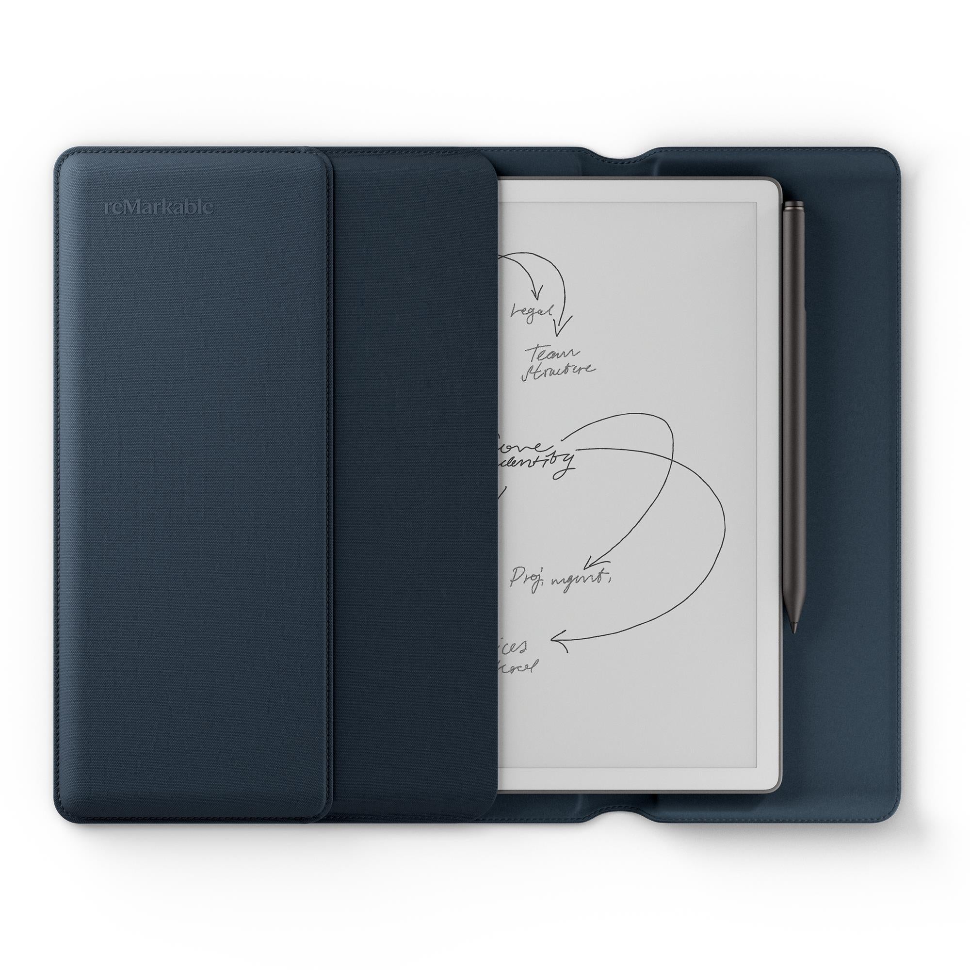 reMarkable Paper Pure with Marker Plus and Sleeve Folio Polymerweave (Ocean Blue) - Image 2